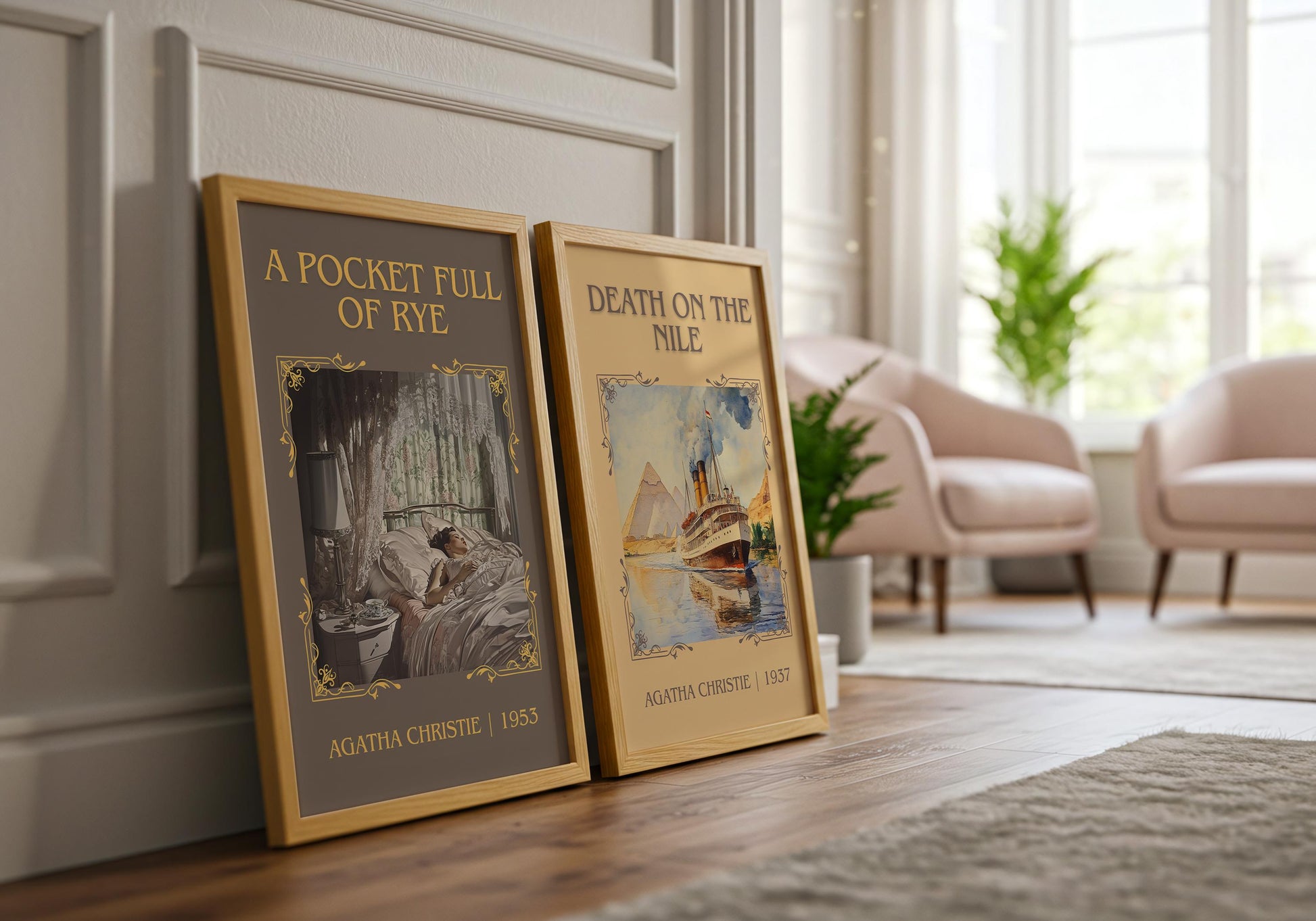 A Pocket Full Of Rye by Agatha Christie | Descriptive Book Poster | Minimalist