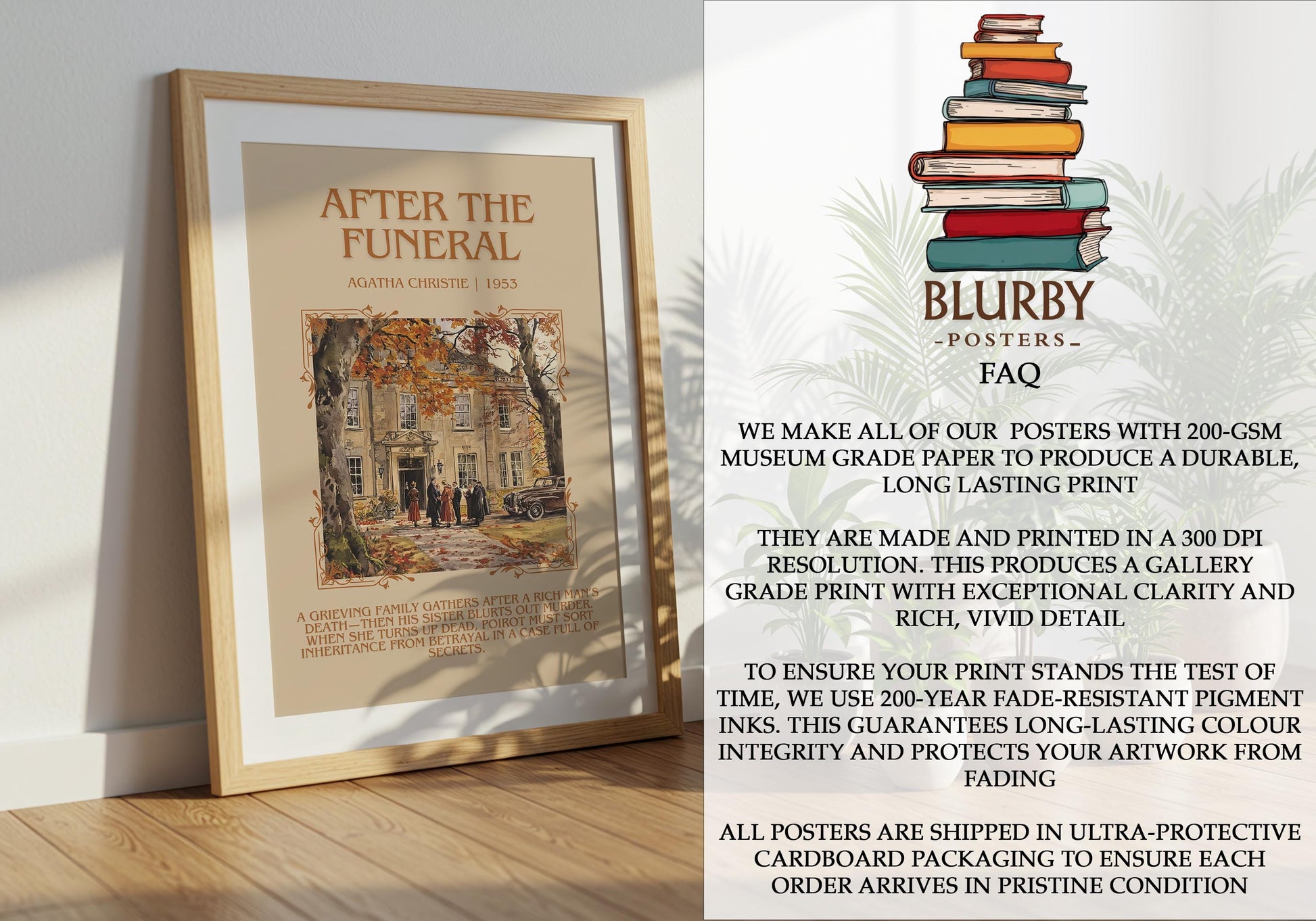 After The Funeral by Agatha Christie | Descriptive Book Poster | Blurby