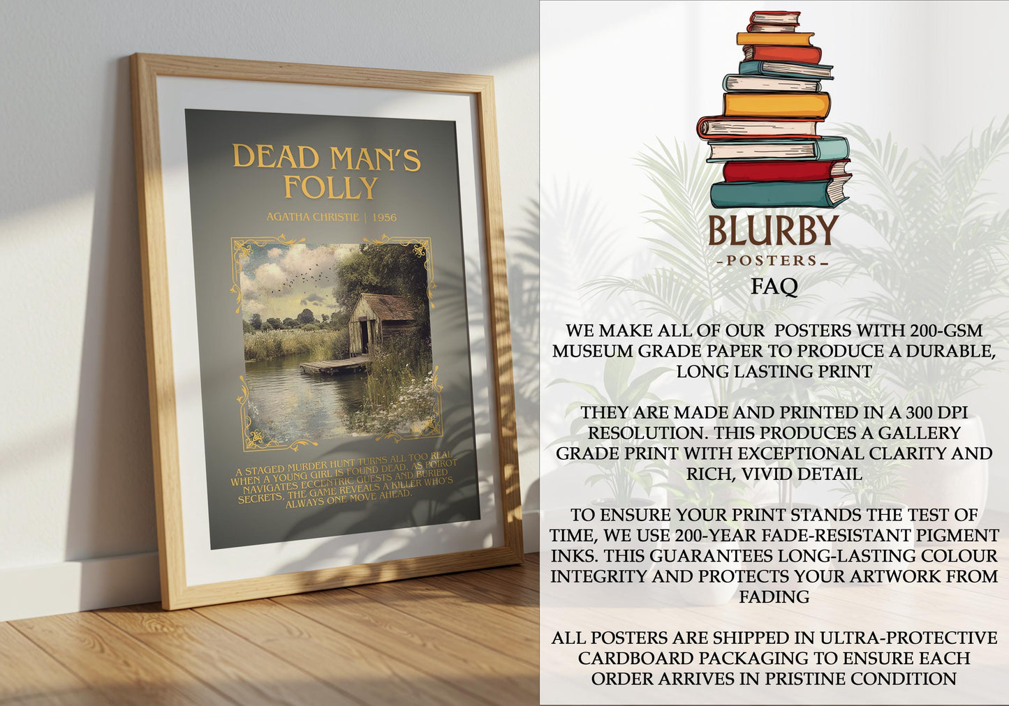 Dead Man's Folly by Agatha Christie | Descriptive Book Poster | Blurby