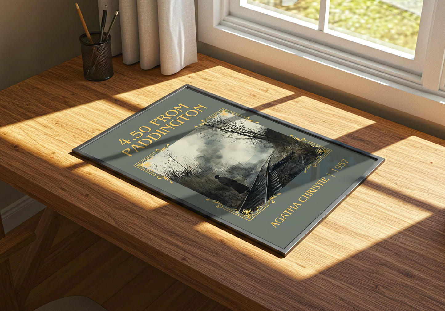 4.50 From Paddington by Agatha Christie | Descriptive Book Poster | Minimalist