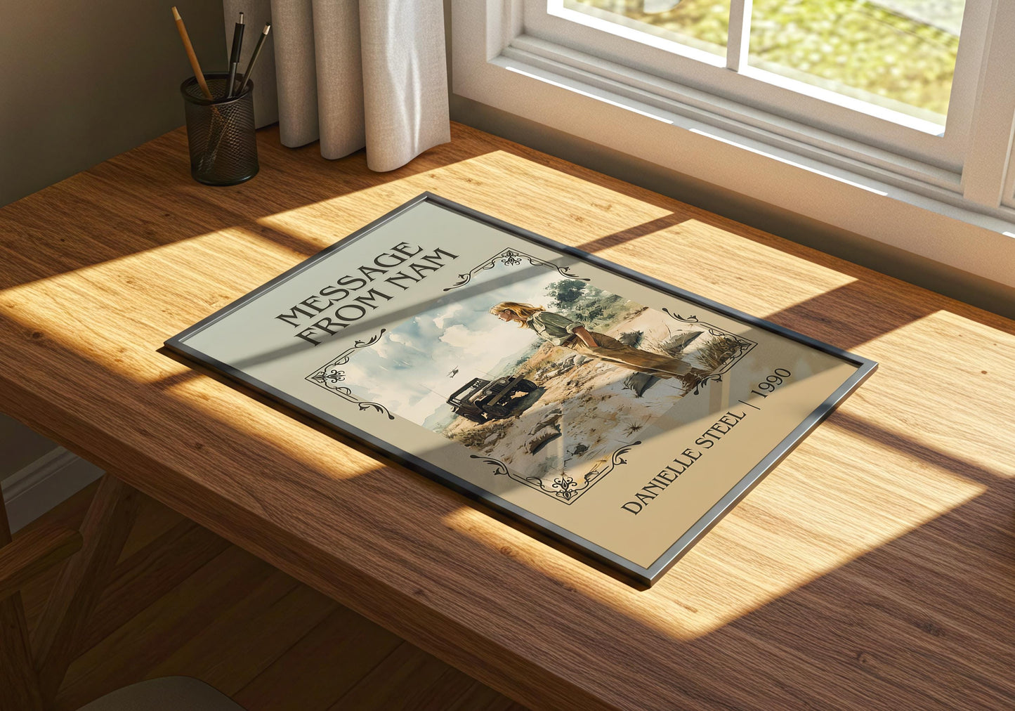 Message From Nam by Danielle Steel | Descriptive Book Poster | Minimalist