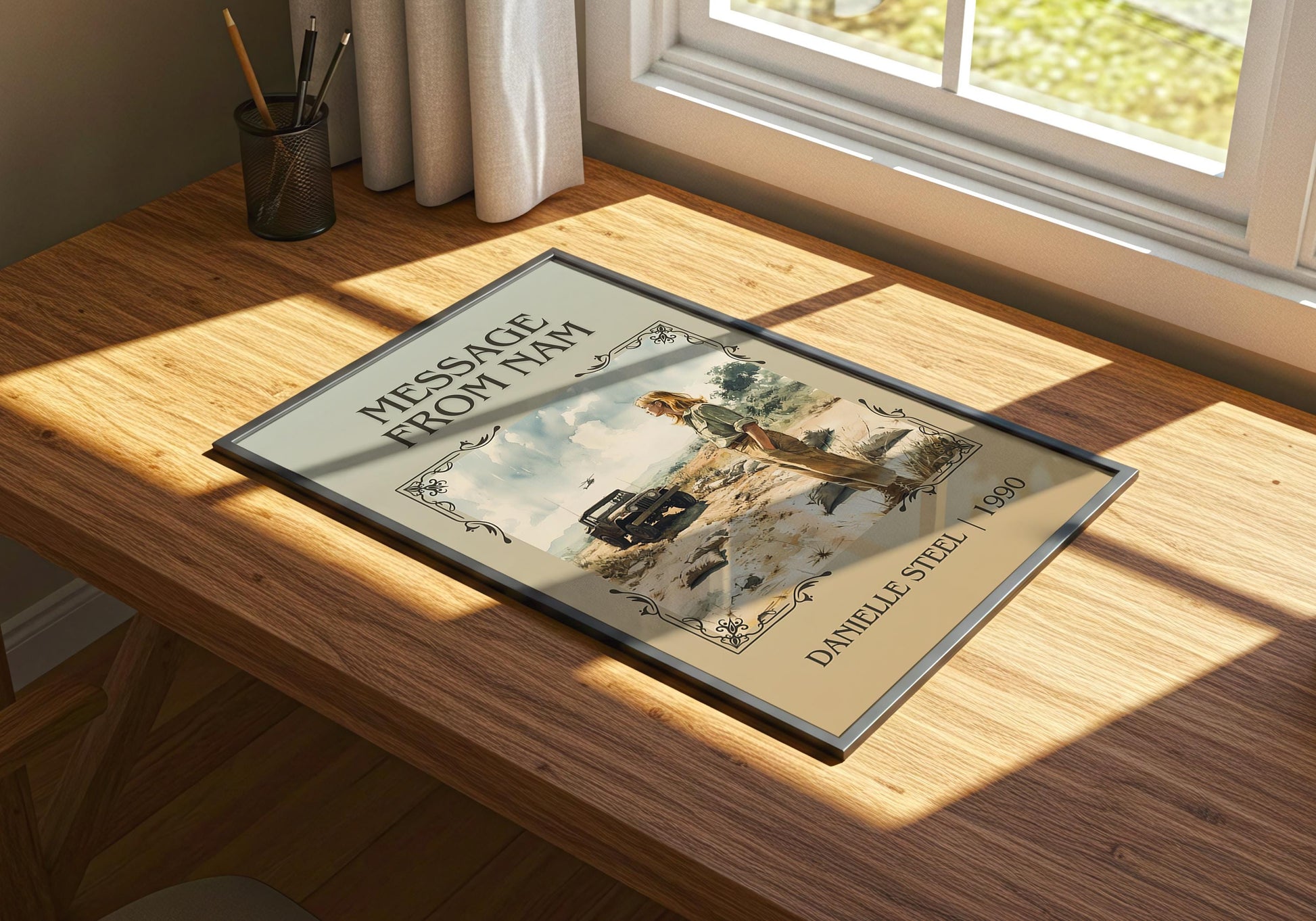 Message From Nam by Danielle Steel | Descriptive Book Poster | Minimalist