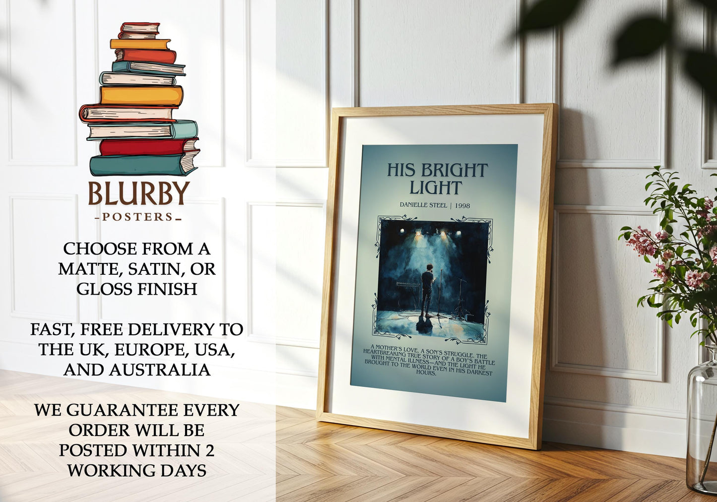 His Bright Light by Danielle Steel | Descriptive Book Poster | Blurby