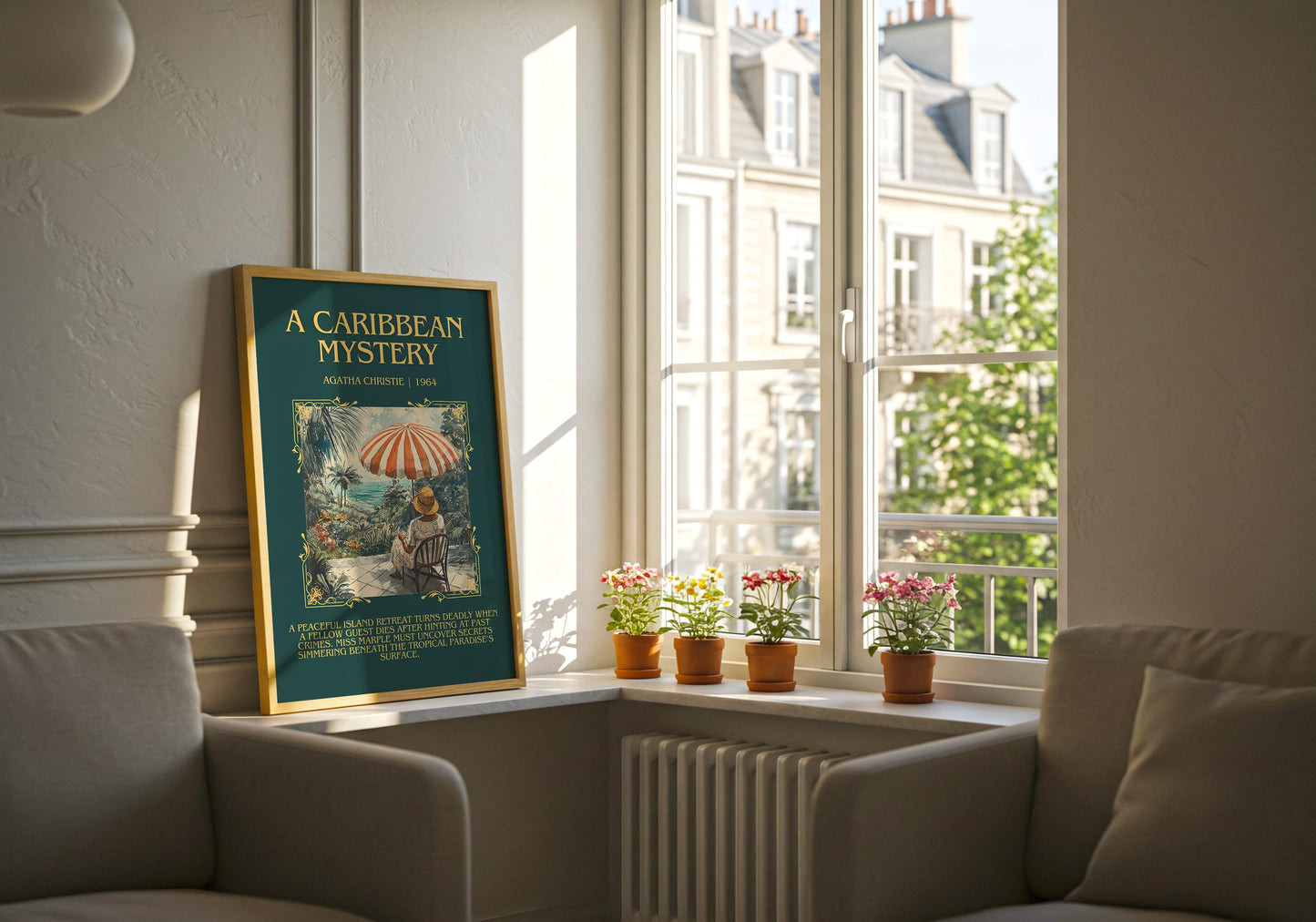 A Caribbean Mystery book poster packaging – museum-quality print rolled in protective tube