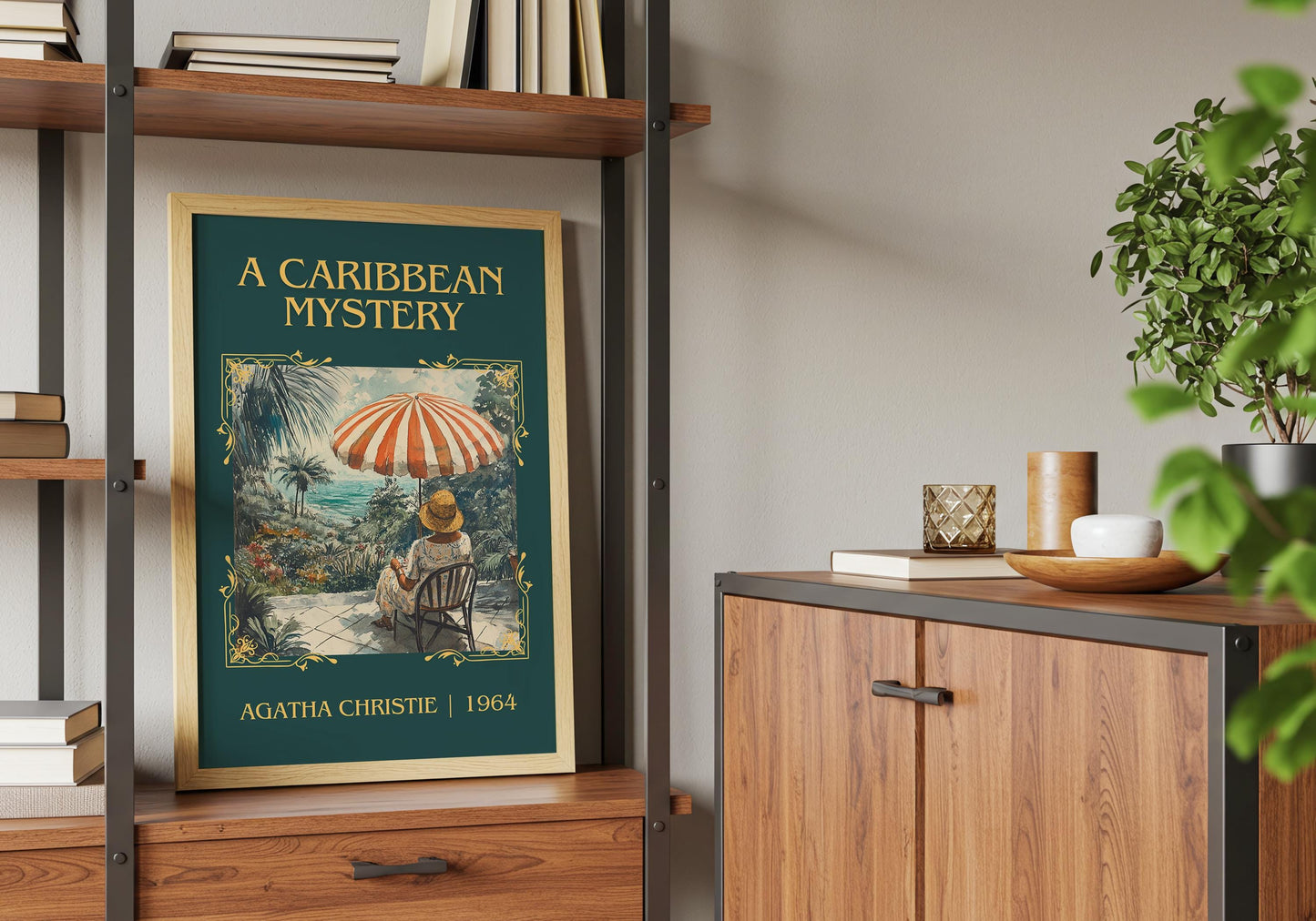 A Caribbean Mystery by Agatha Christie | Descriptive Book Poster | Minimalist