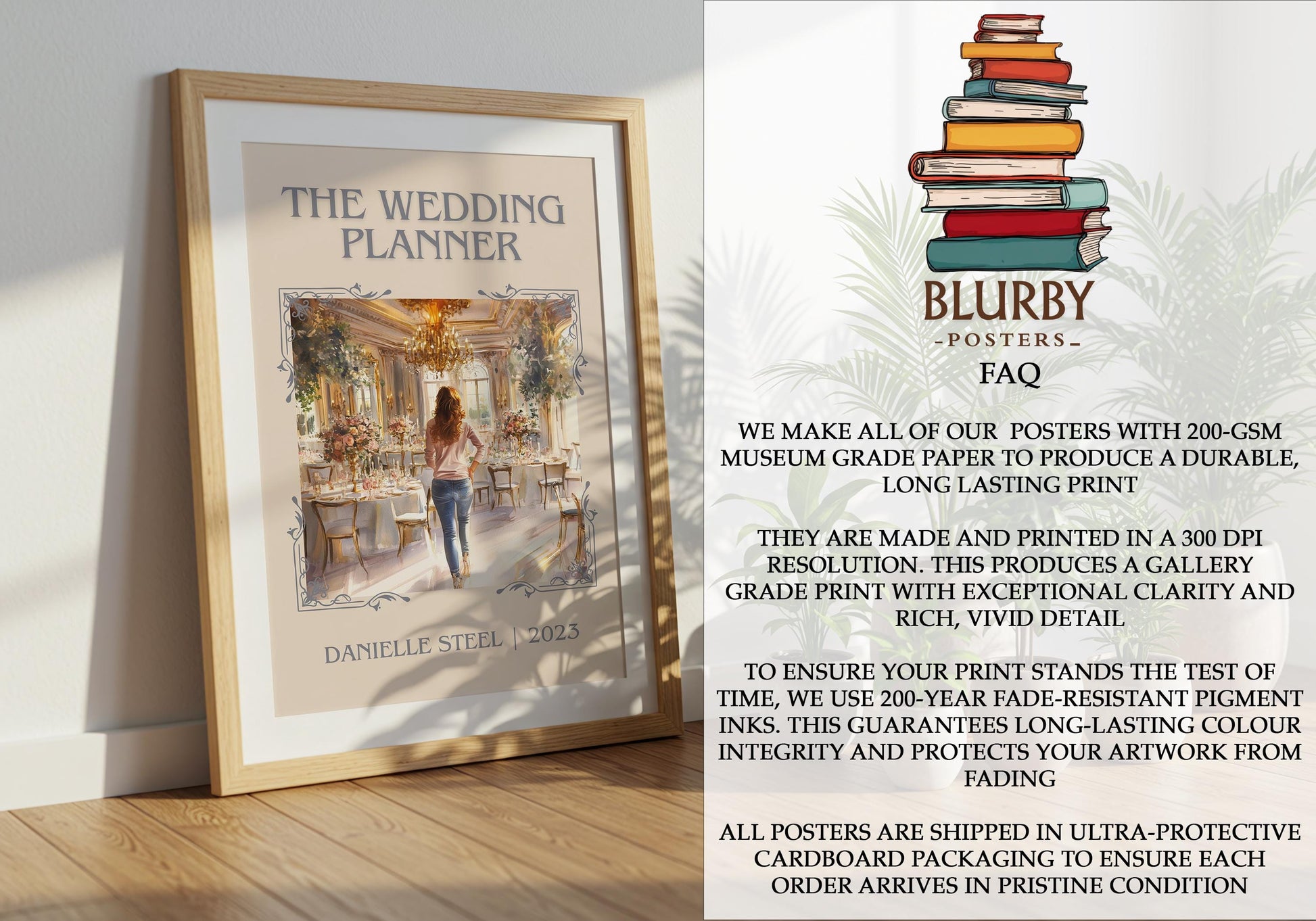 The Wedding Planner by Danielle Steel | Descriptive Book Poster | Minimalist