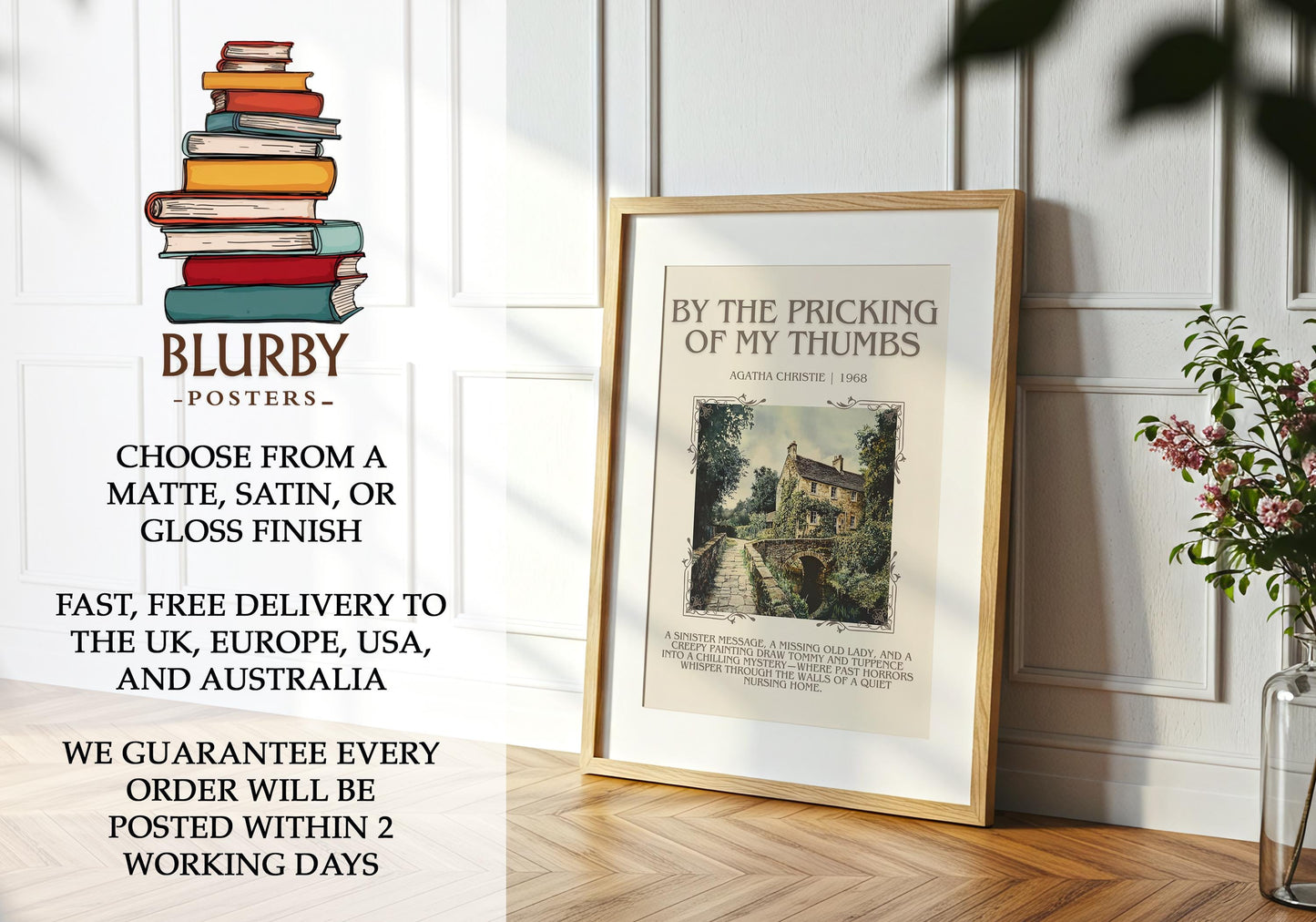 By The Pricking Of My Thumbs by Agatha Christie | Descriptive Book Poster | Blurby