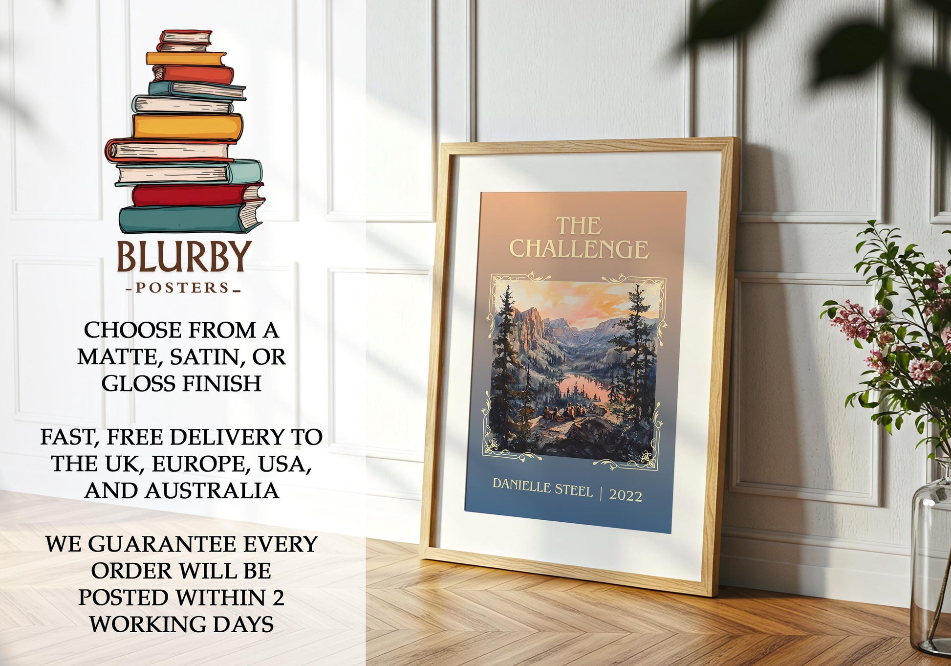 The Challenge by Danielle Steel | Descriptive Book Poster | Minimalist