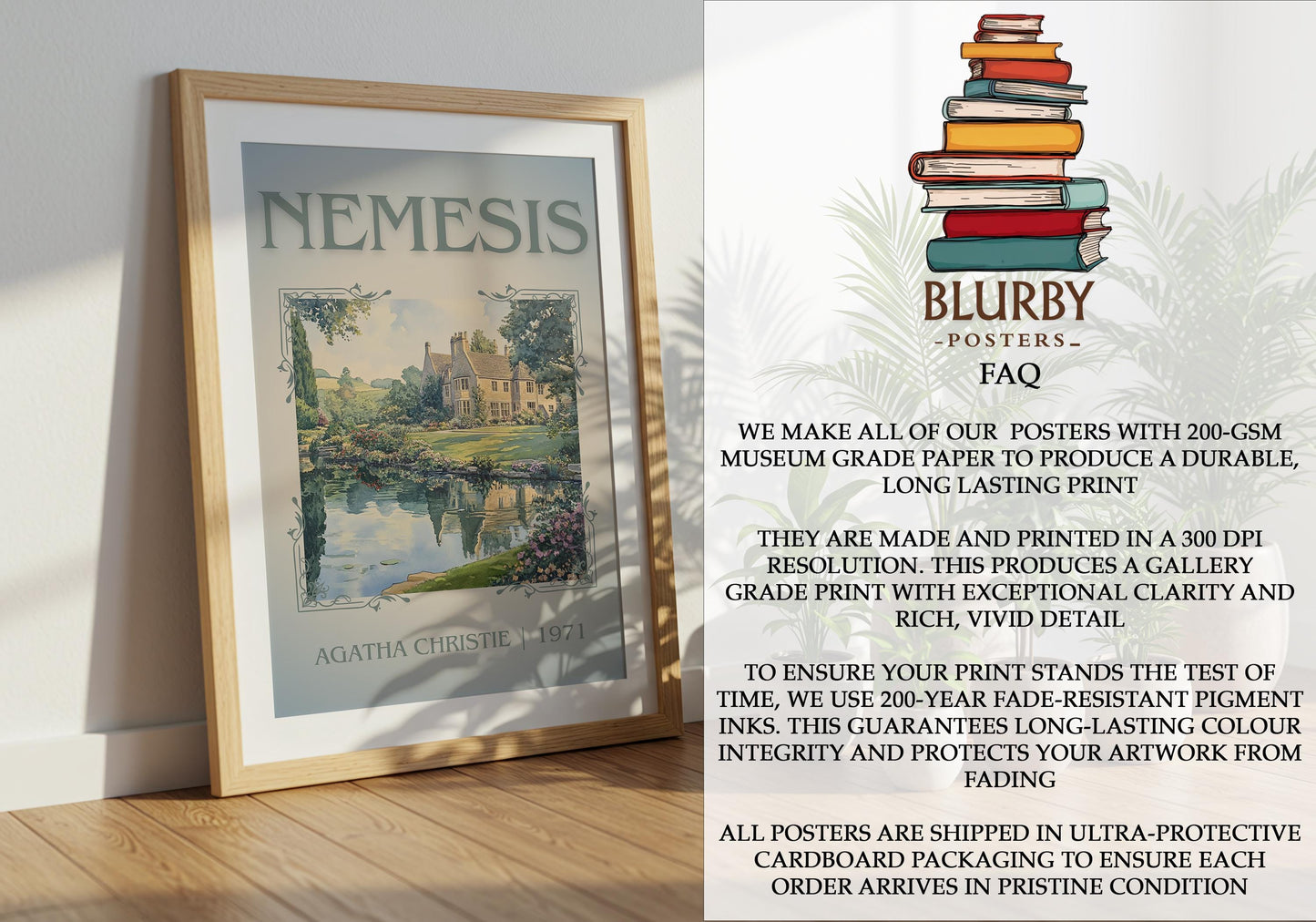 Nemesis by Agatha Christie | Descriptive Book Poster | Minimalist