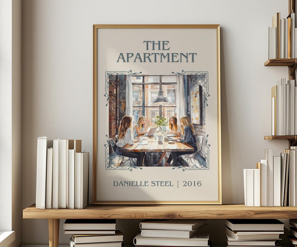 The Apartment classic book art print in frame leaning in hallway – romance wall art