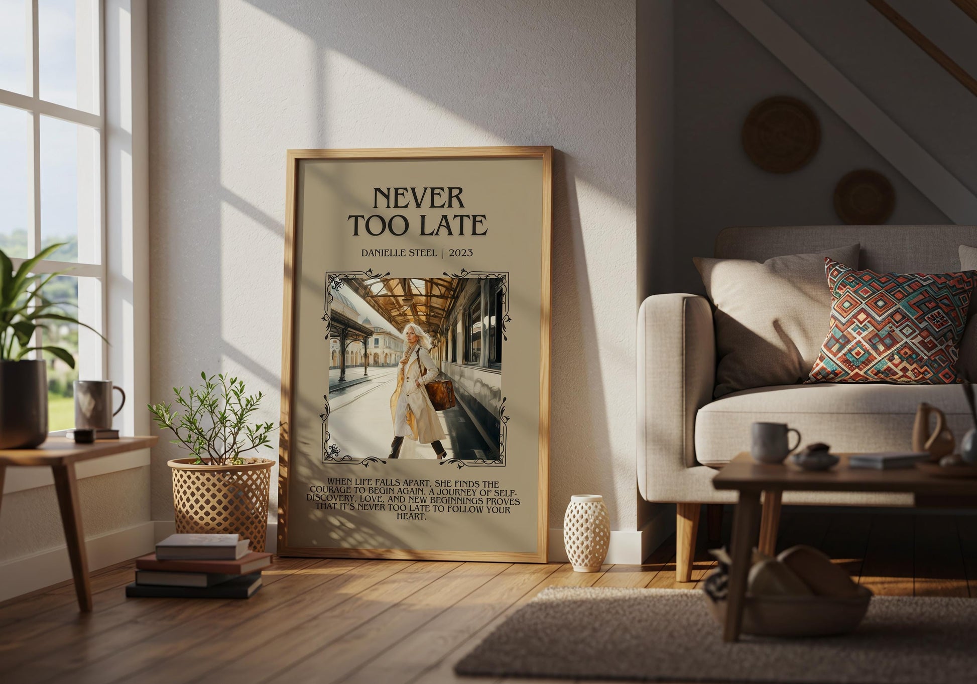 Never Too Late by Danielle Steel | Descriptive Book Poster | Blurby