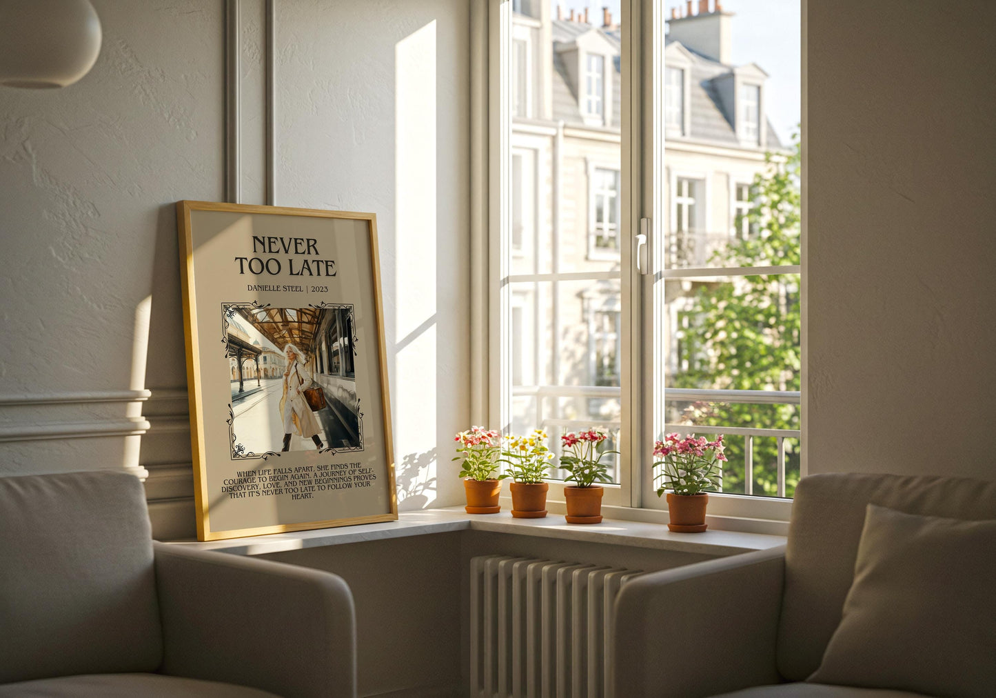 Never Too Late by Danielle Steel | Descriptive Book Poster | Blurby