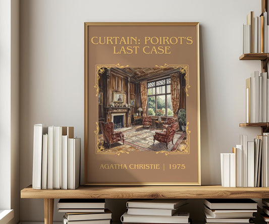 Curtain: Poirot's Last Case by Agatha Christie | Descriptive Book Poster