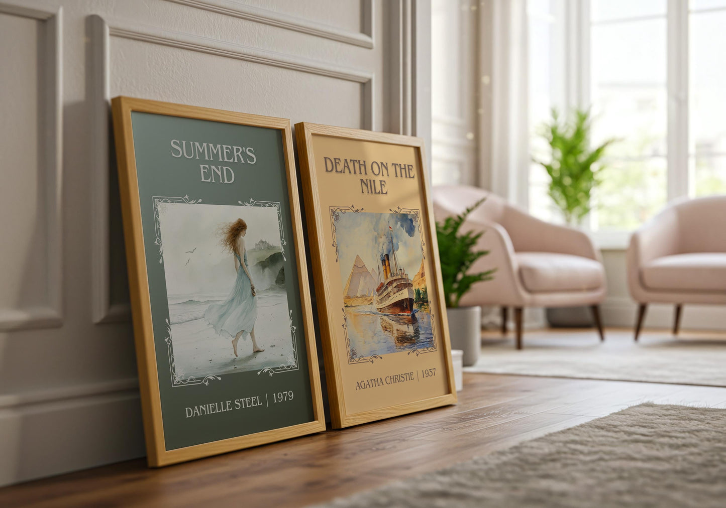 Summers End by Danielle Steel | Descriptive Book Poster | Minimalist