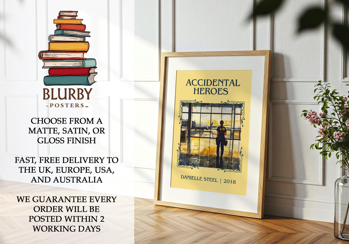 Accidental Heroes book poster packaging – museum-quality print rolled in protective tube