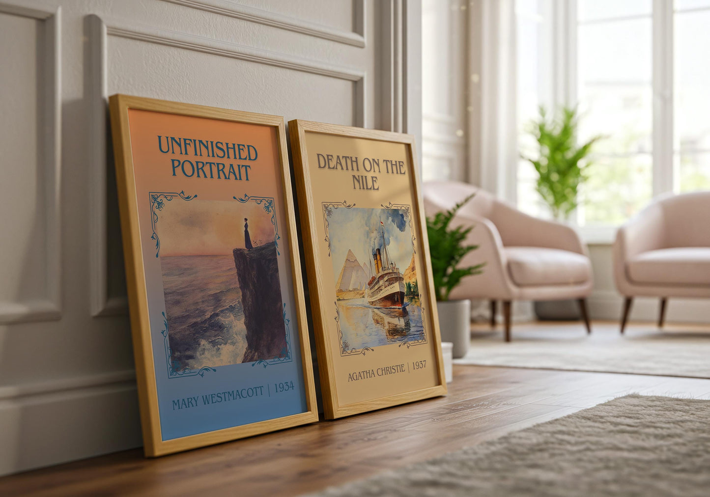 Unfinished Portrait by Mary Westmacott | Descriptive Book Poster | Minimalist