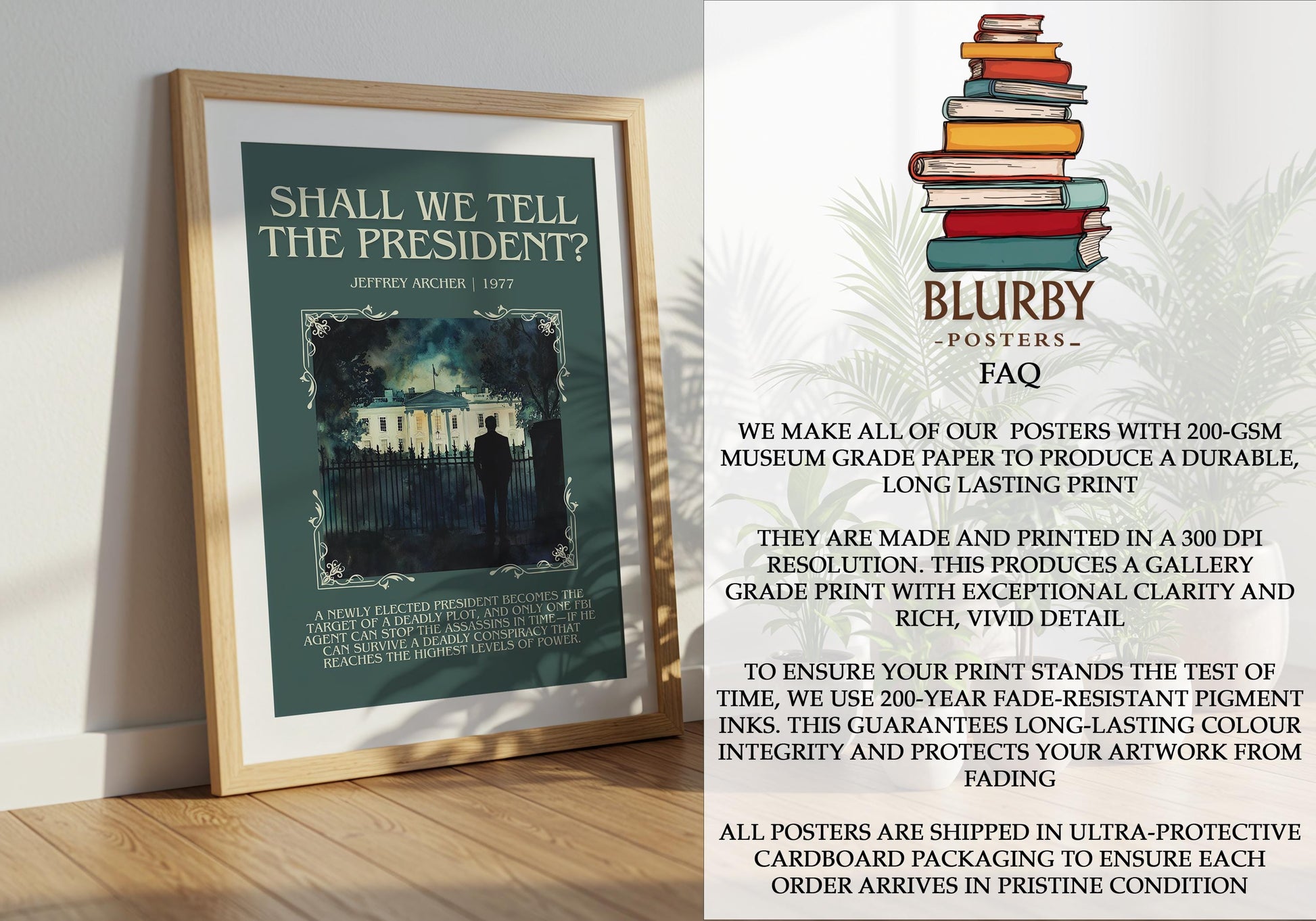 Shall We Tell The President? by Jeffrey Archer | Descriptive Book Poster | Blurby