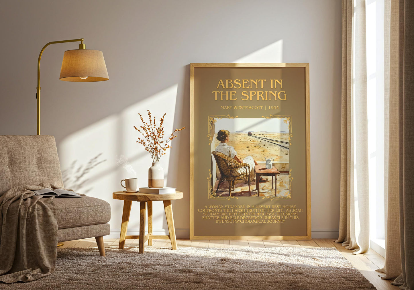 Absent In The Spring by Mary Westmacott | Descriptive Book Poster | Blurby