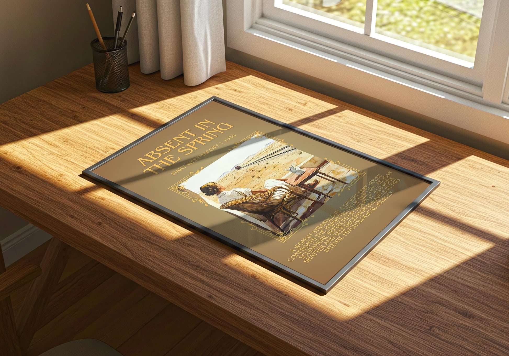 Absent In The Spring by Mary Westmacott | Descriptive Book Poster | Blurby