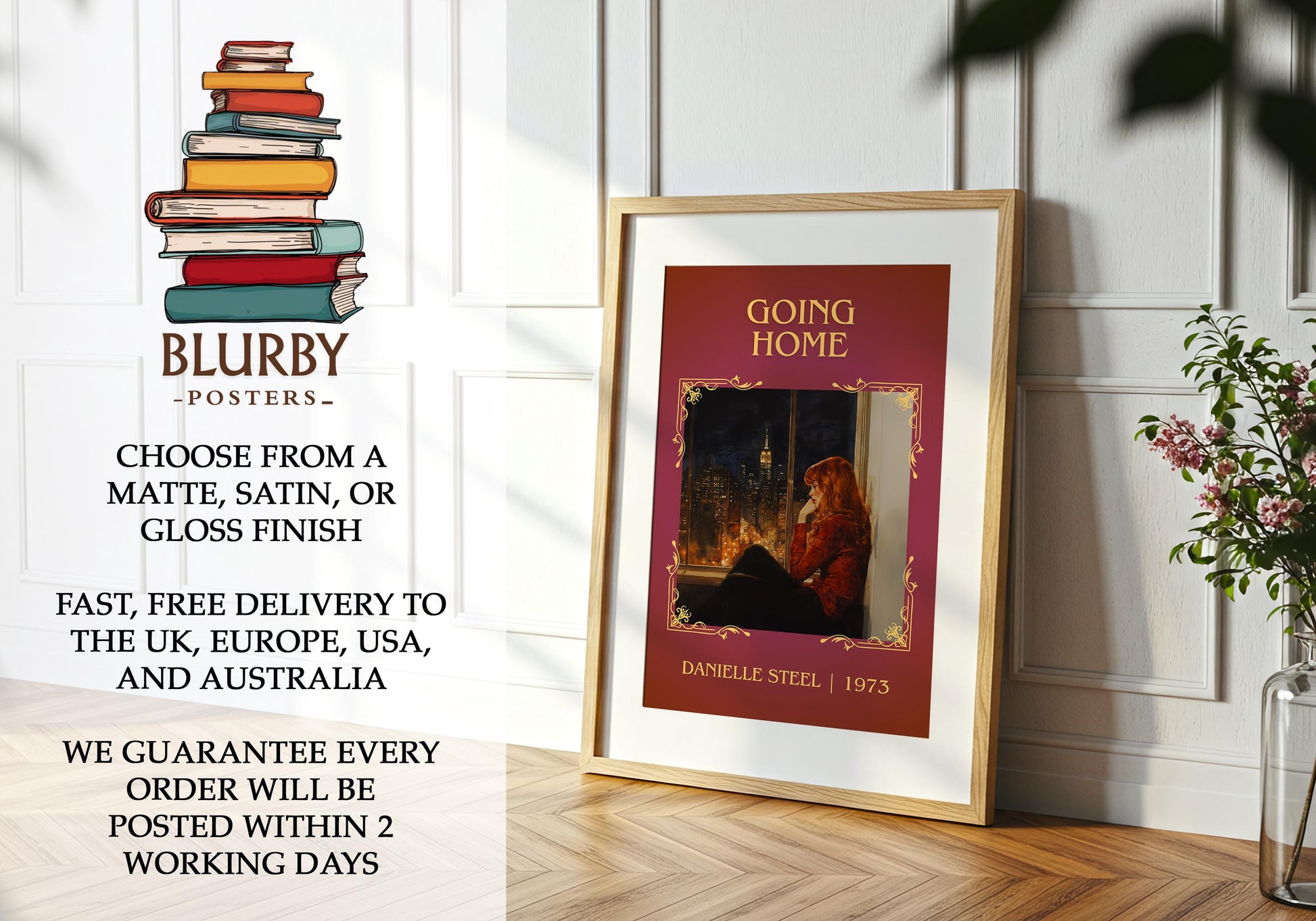 Going Home by Danielle Steel | Descriptive Book Poster | Minimalist