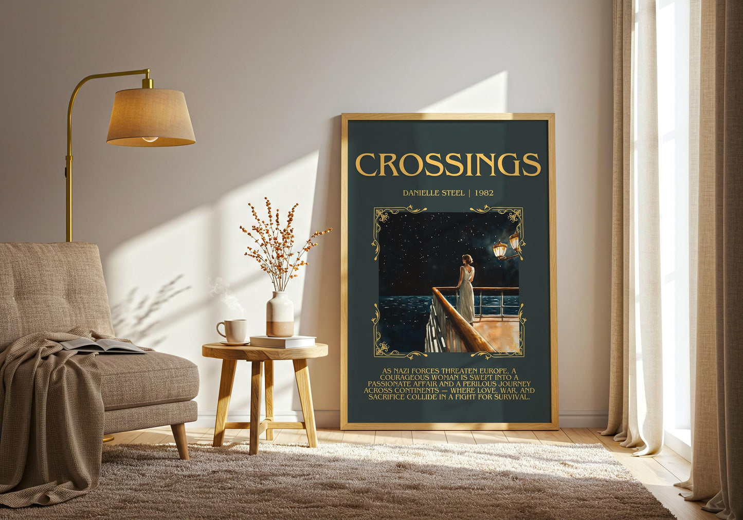 Crossings by Danielle Steel | Descriptive Book Poster | Blurby
