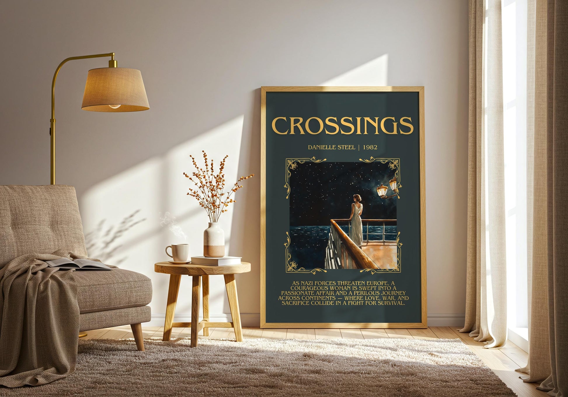 Crossings by Danielle Steel | Descriptive Book Poster | Blurby
