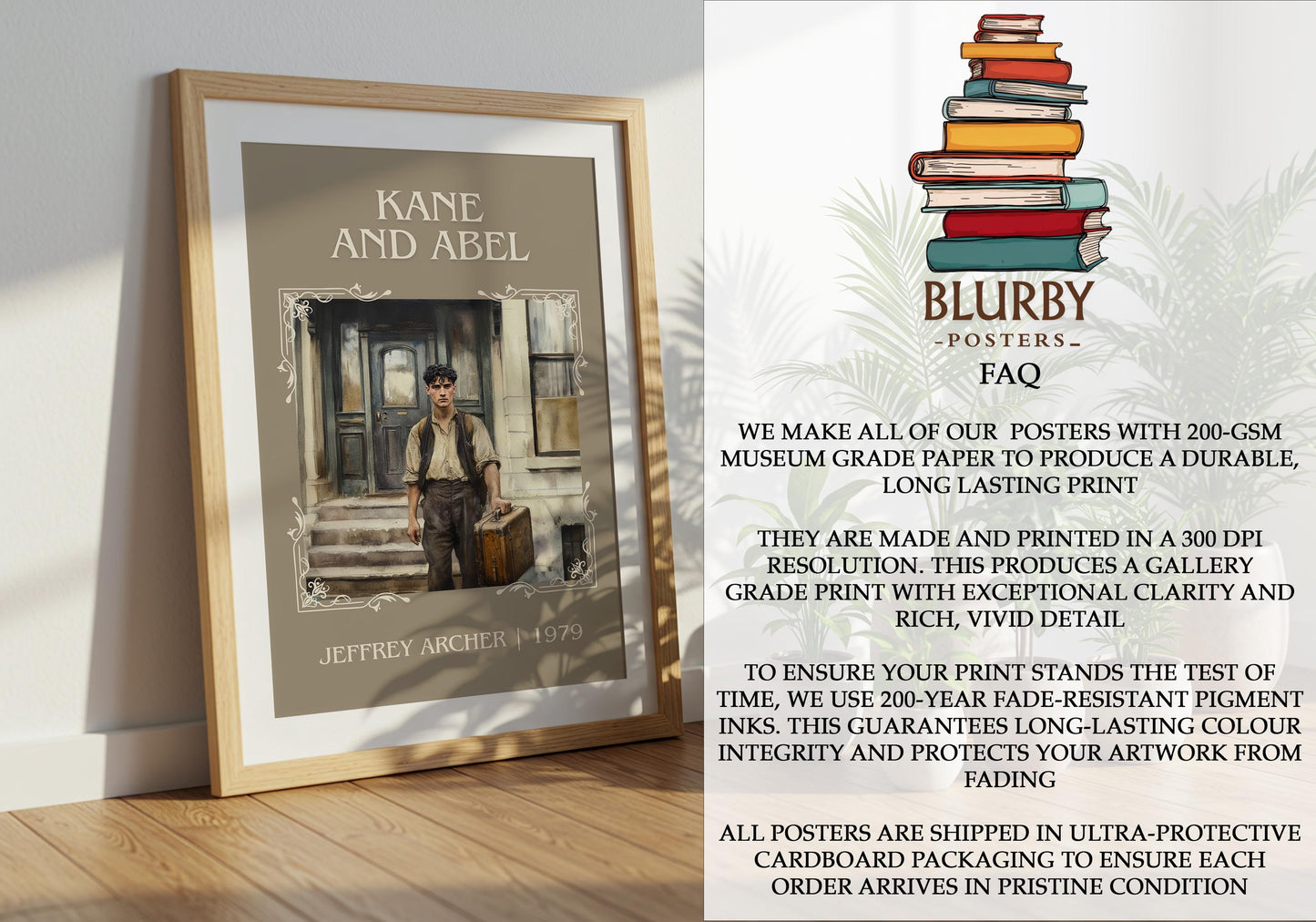 Kane And Abel by Jeffrey Archer | Descriptive Book Poster | Minimalist