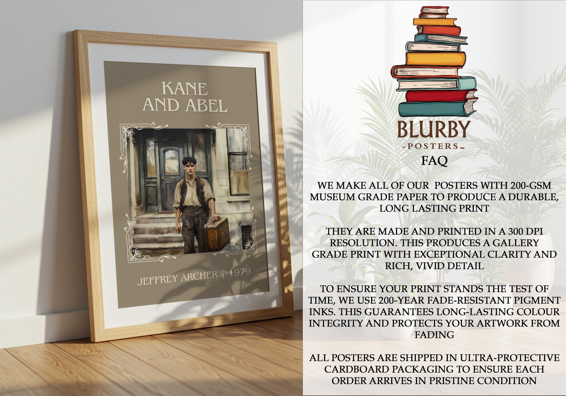 Kane And Abel by Jeffrey Archer | Descriptive Book Poster | Minimalist