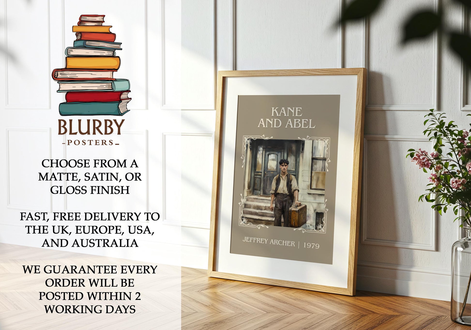 Kane And Abel by Jeffrey Archer | Descriptive Book Poster | Minimalist