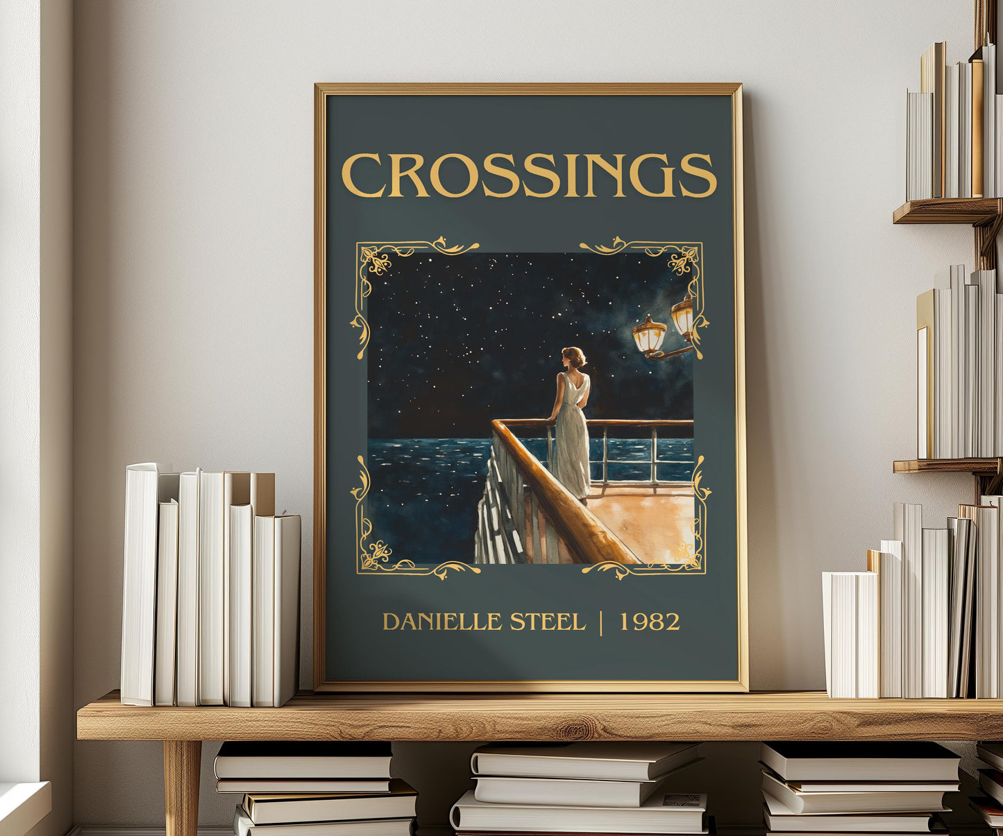 Crossings by Danielle Steel | Descriptive Book Poster | Minimalist