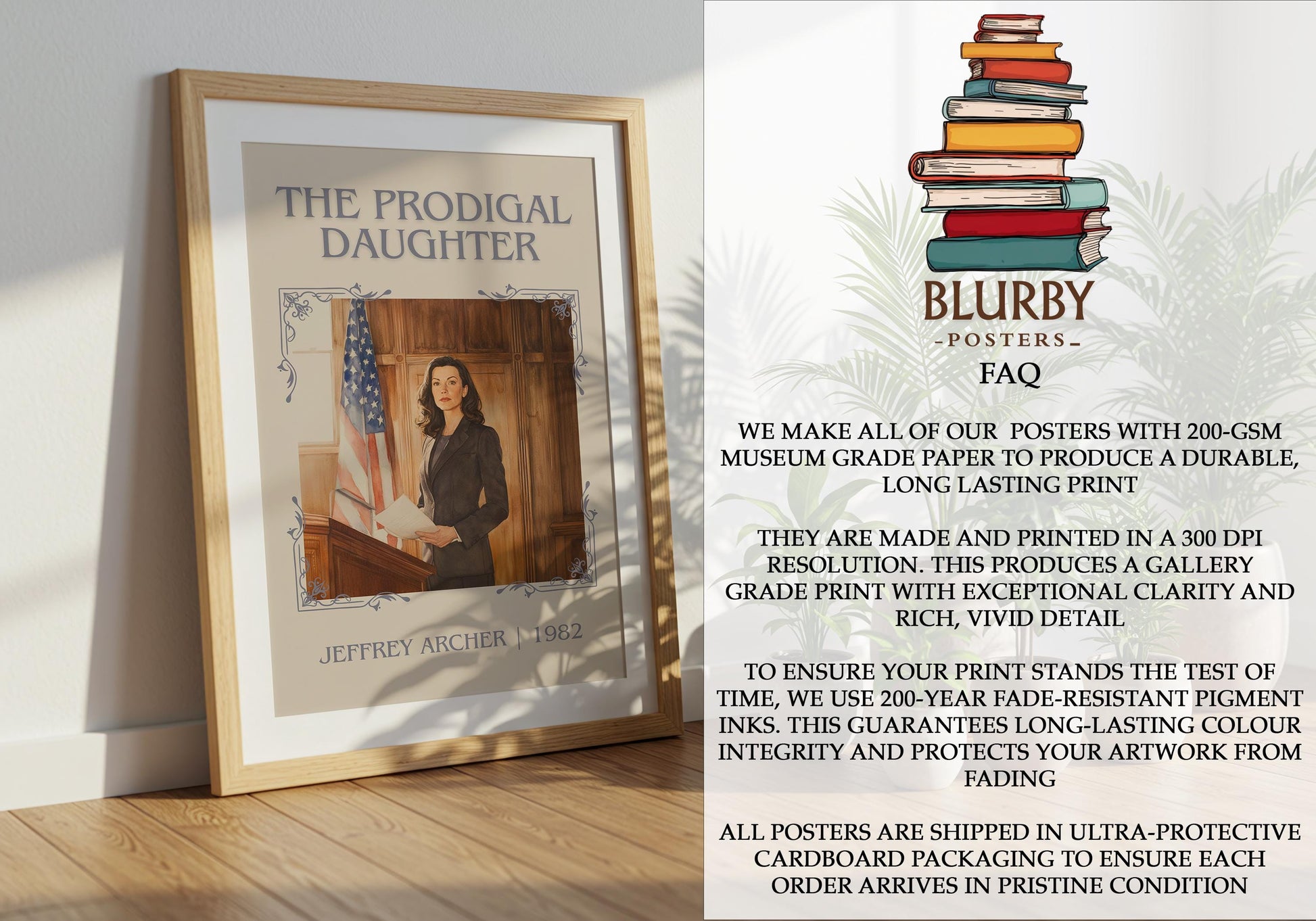 The Prodigal Daughter by Jeffrey Archer | Descriptive Book Poster | Minimalist