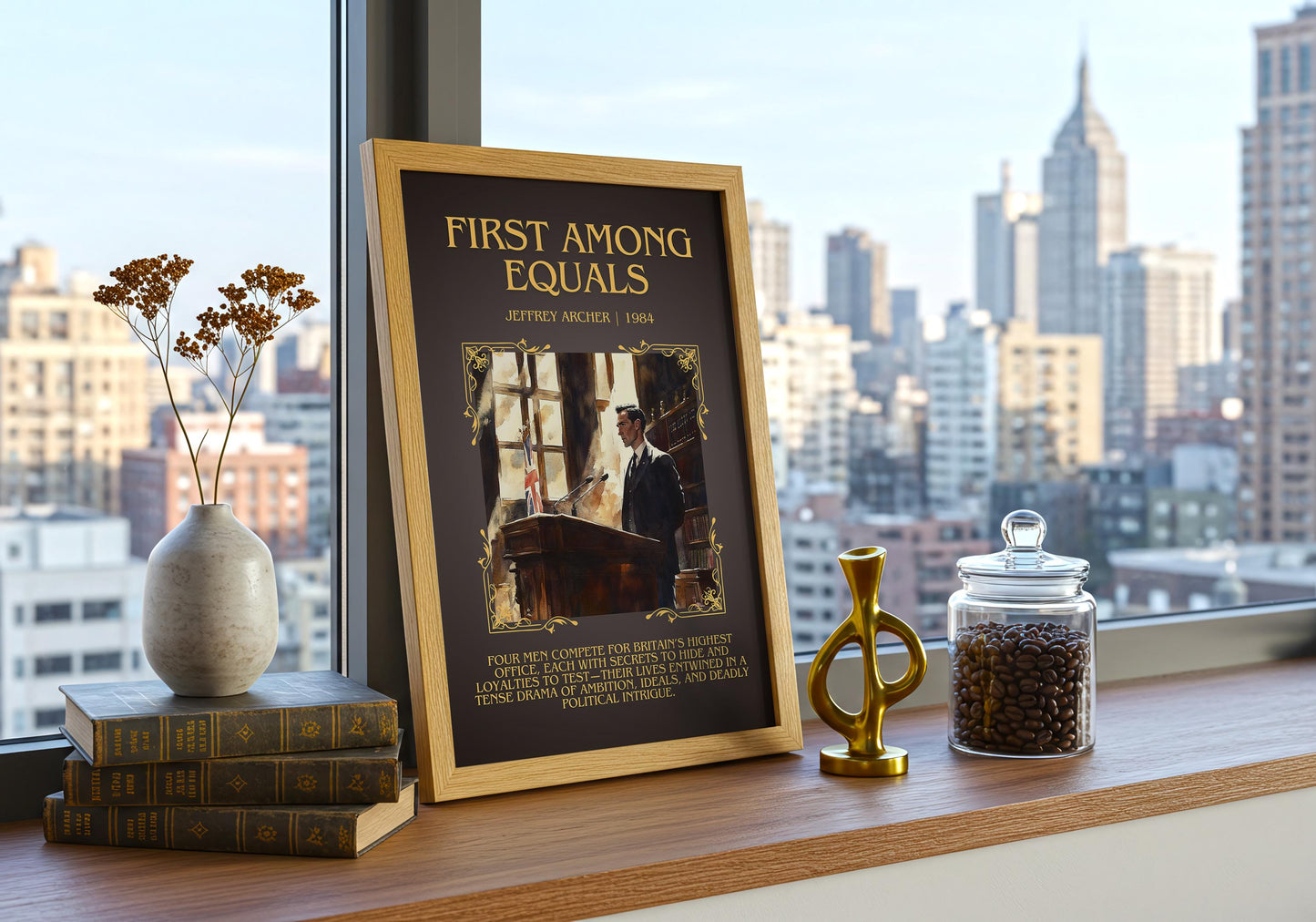 First Among Equals by Jeffrey Archer | Descriptive Book Poster | Blurby