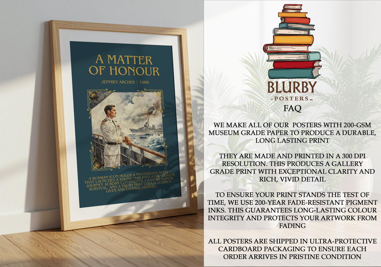 A Matter Of Honour by Jeffrey Archer | Descriptive Book Poster | Blurby
