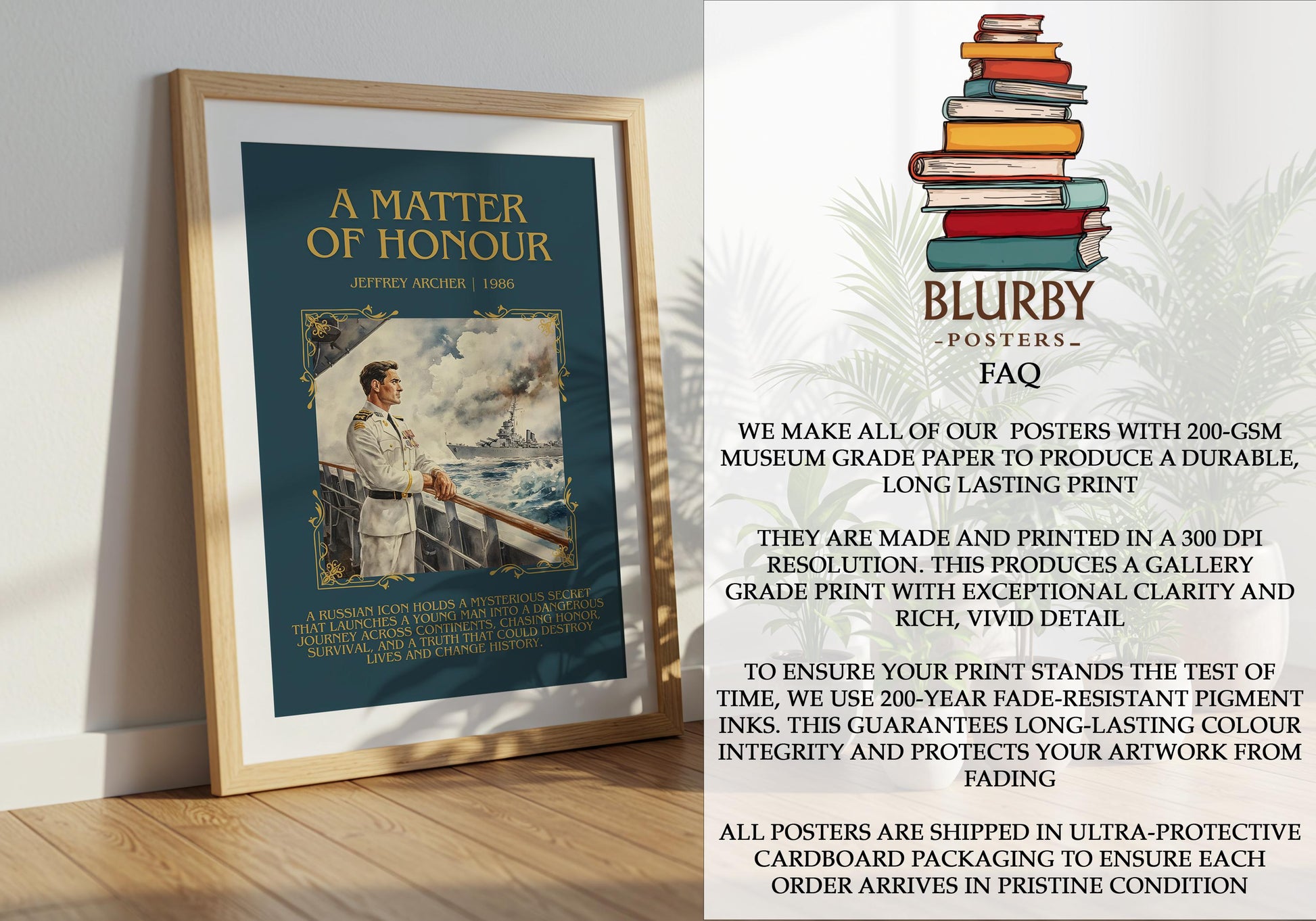 A Matter Of Honour by Jeffrey Archer | Descriptive Book Poster | Blurby