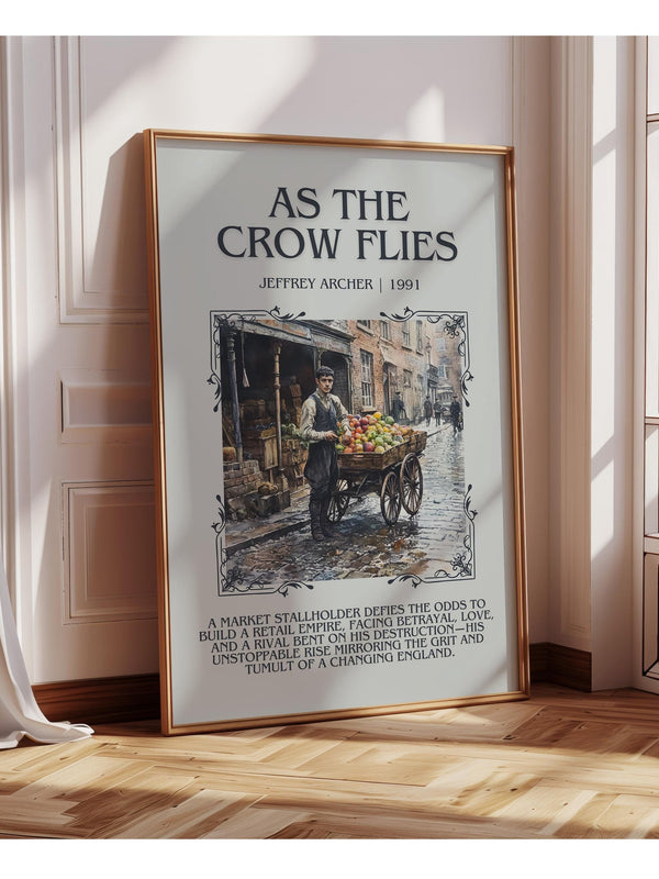 As the Crow Flies minimalist poster paper finish options – matte satin gloss