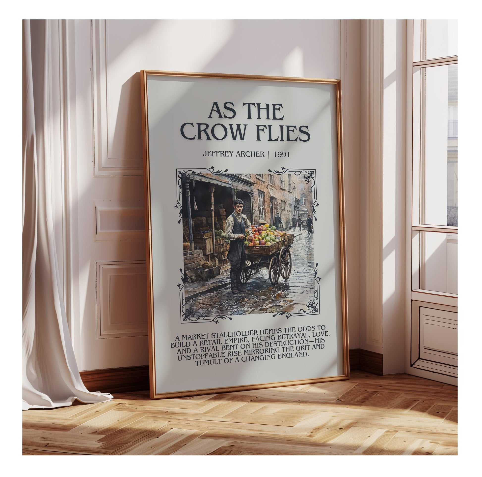 As The Crow Flies by Jeffrey Archer | Descriptive Book Poster | Blurby