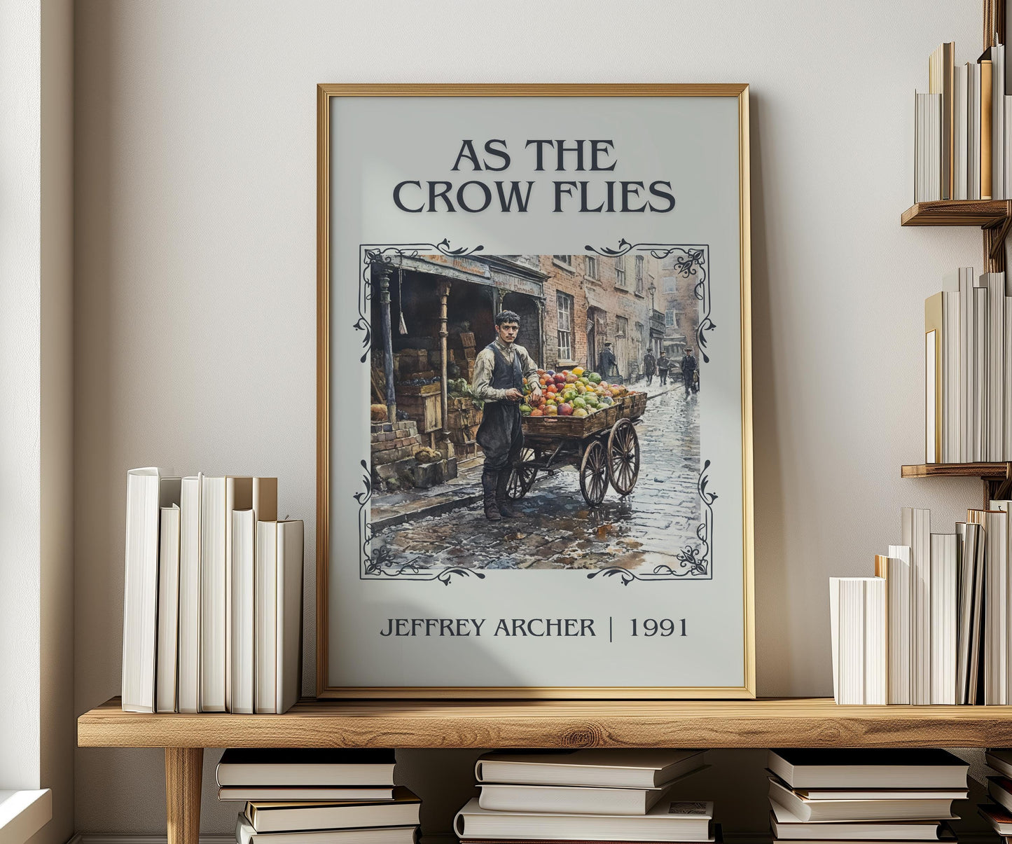 As The Crow Flies by Jeffrey Archer | Descriptive Book Poster | Minimalist