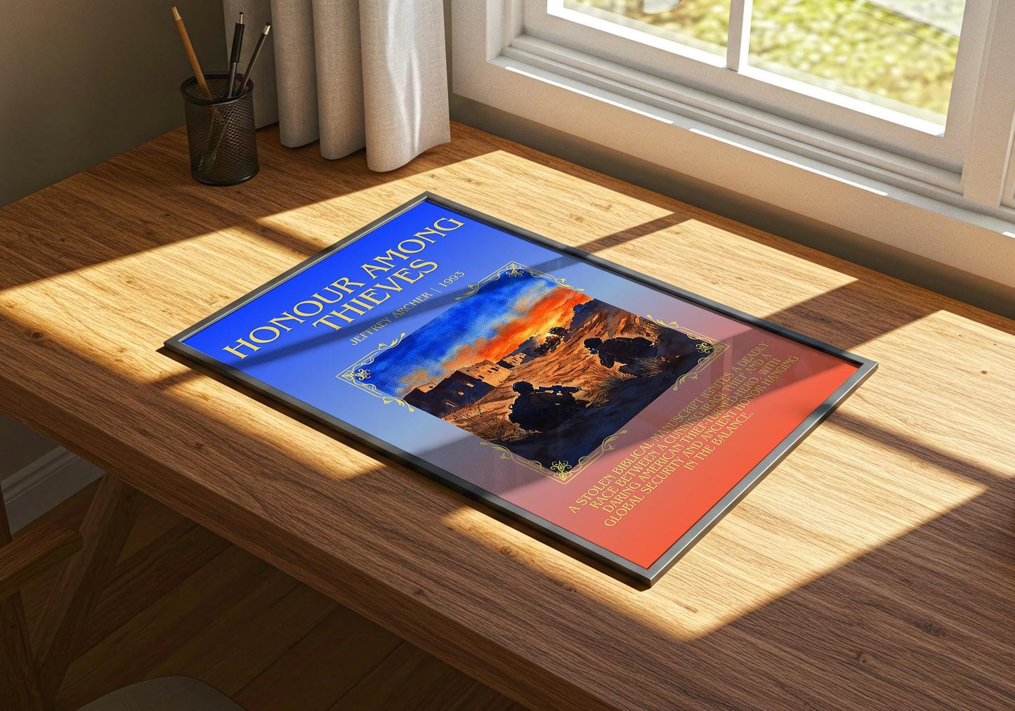 Honour Among Thieves by Jeffrey Archer | Descriptive Book Poster | Blurby