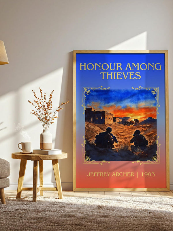 Honour Among Thieves classic book art print paper finish options – matte satin gloss