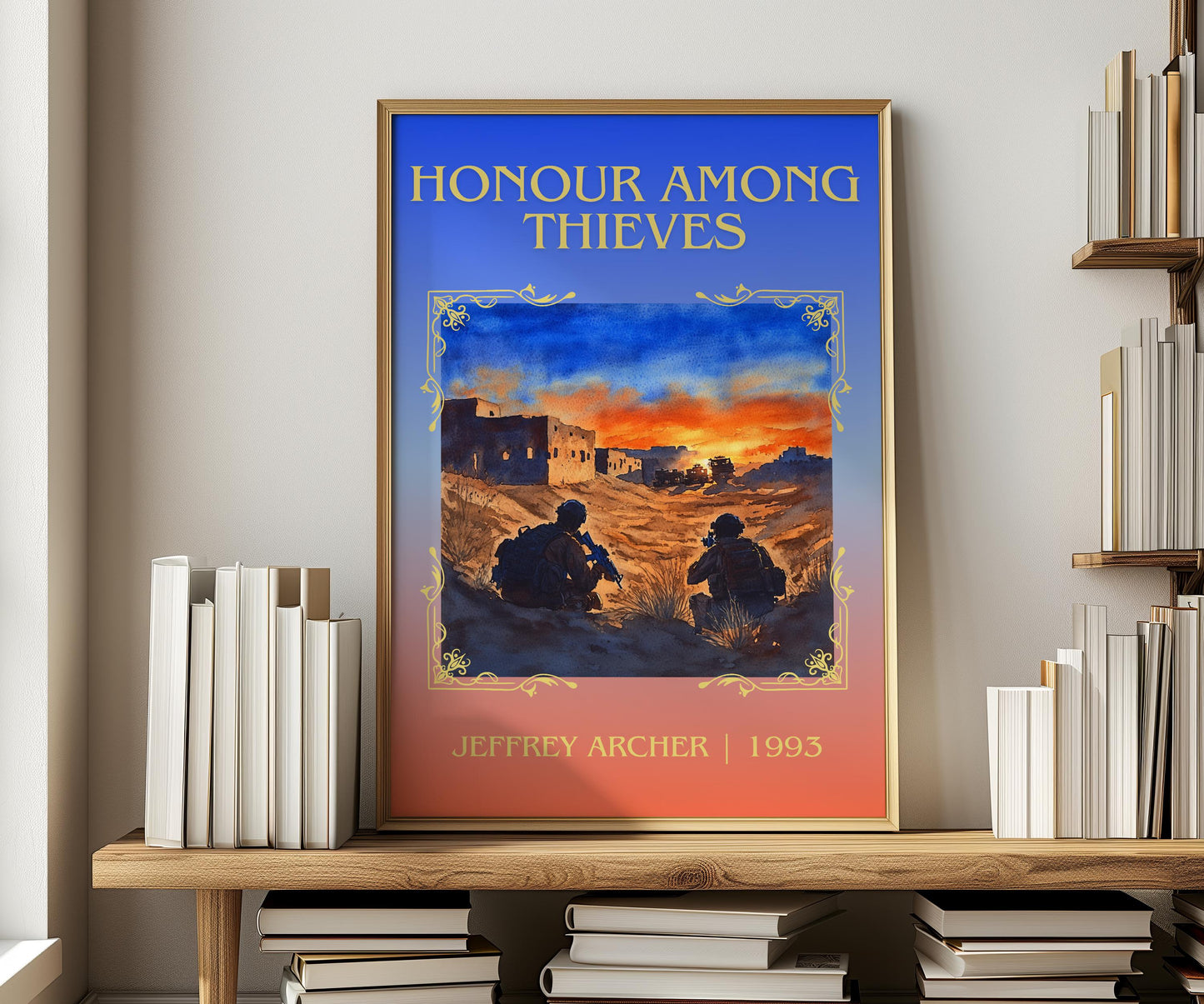 Honour Among Thieves by Jeffrey Archer | Descriptive Book Poster | Minimalist