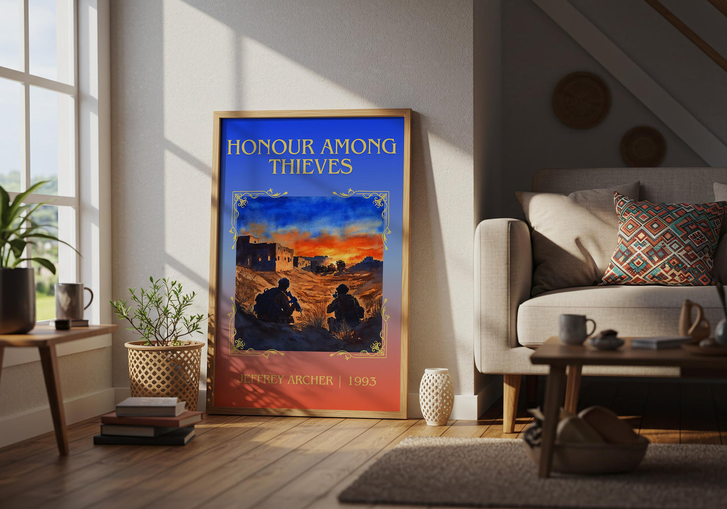 Honour Among Thieves by Jeffrey Archer | Descriptive Book Poster | Minimalist
