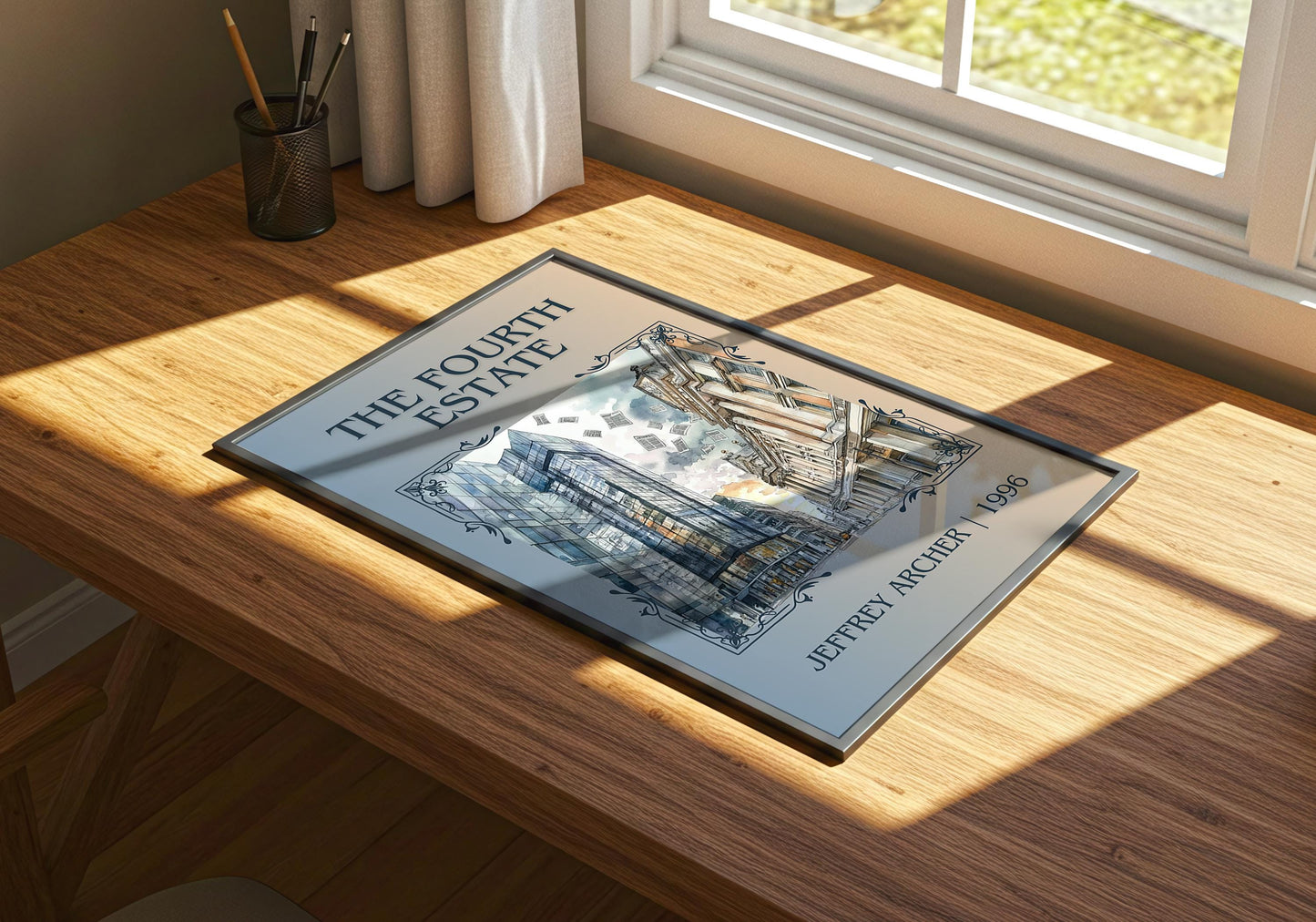 The Fourth Estate by Jeffrey Archer | Descriptive Book Poster | Minimalist