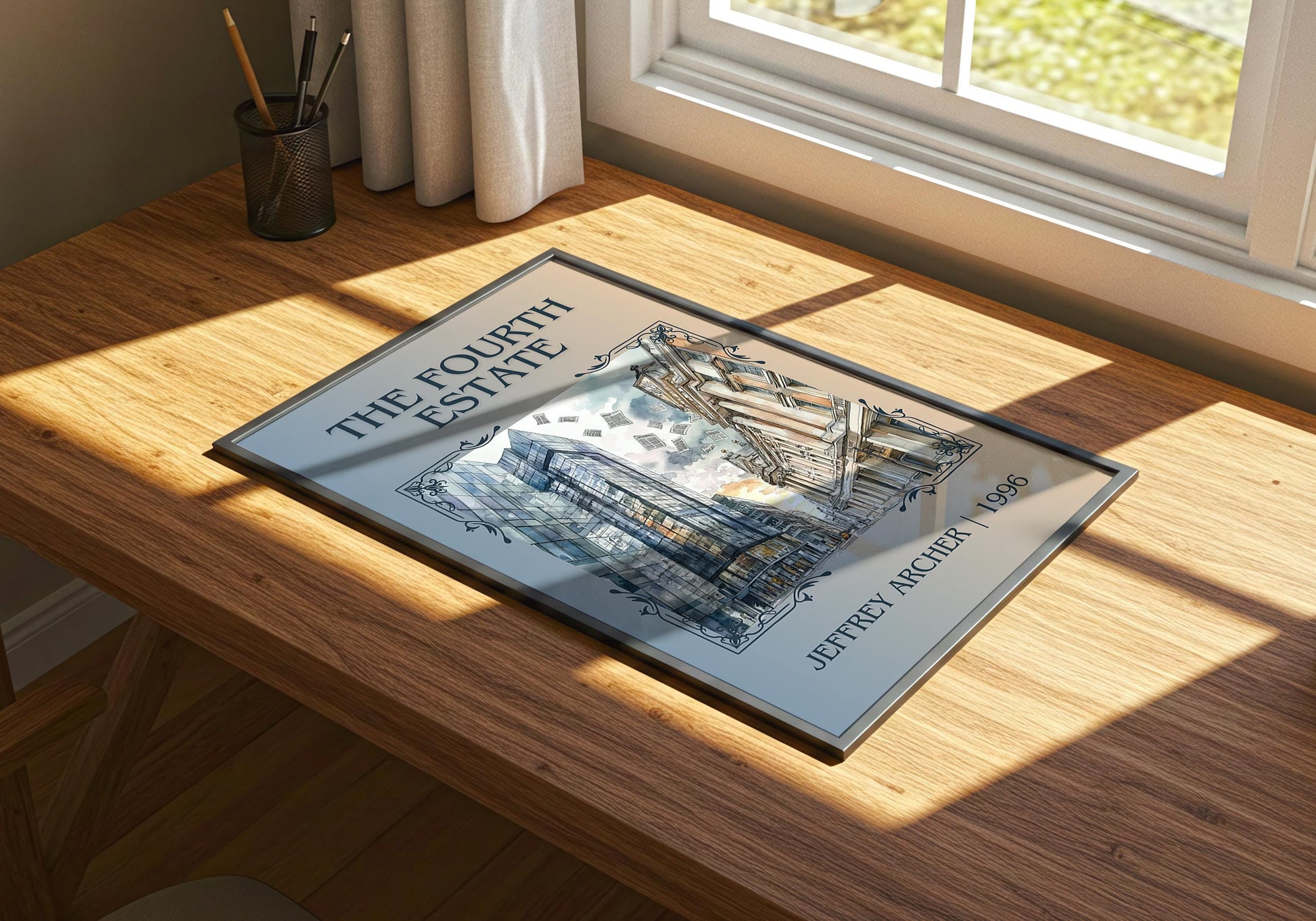 The Fourth Estate by Jeffrey Archer | Descriptive Book Poster | Minimalist