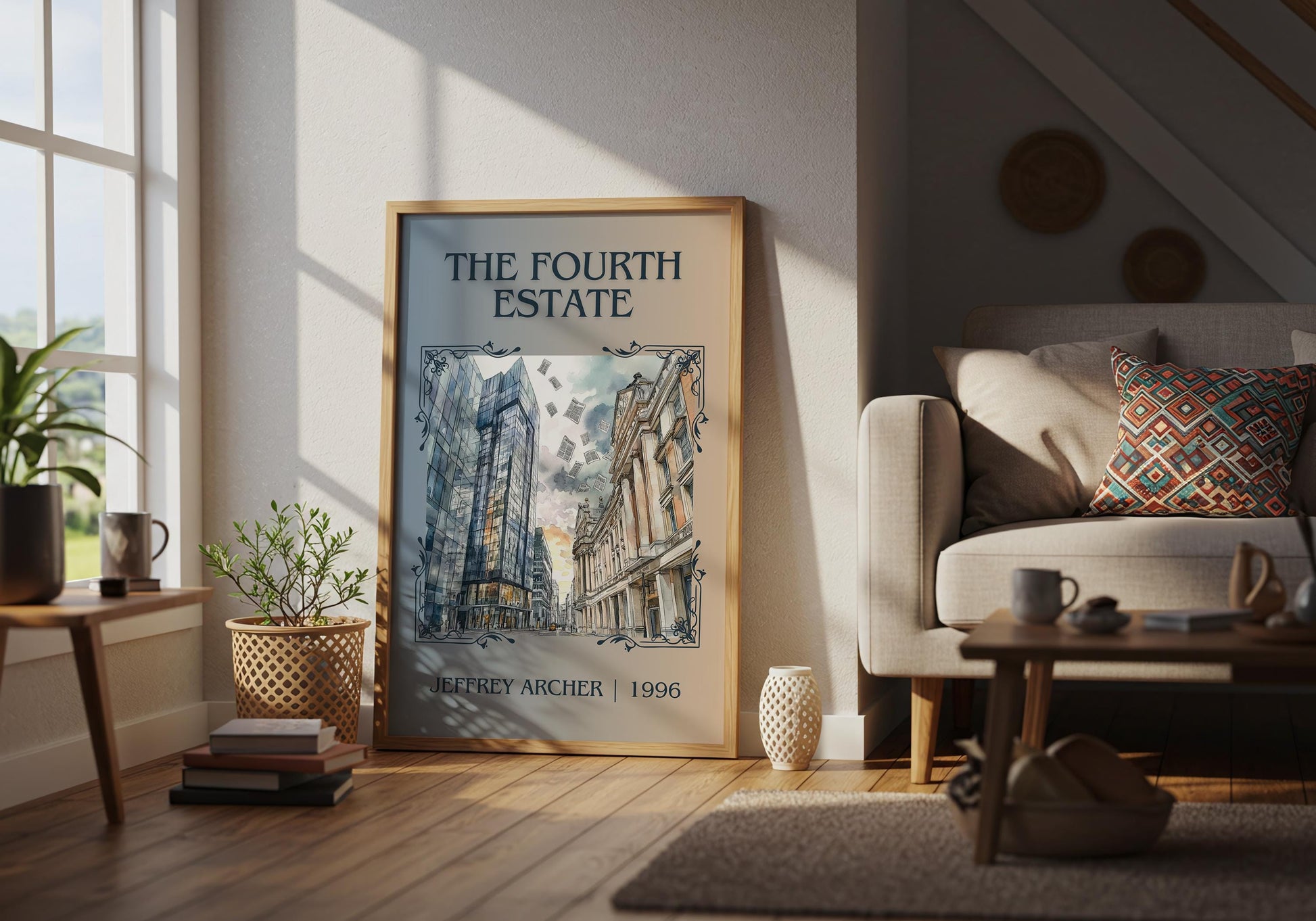 The Fourth Estate by Jeffrey Archer | Descriptive Book Poster | Minimalist