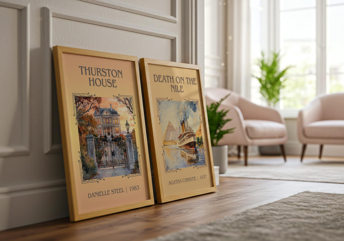 Thurston House by Danielle Steel | Descriptive Book Poster | Minimalist