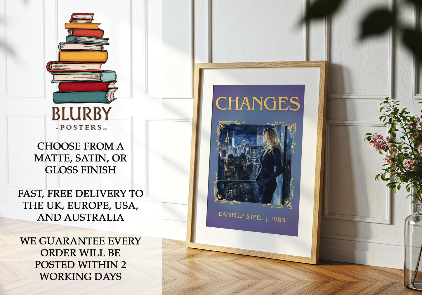 Changes book poster packaging – museum-quality print rolled in protective tube