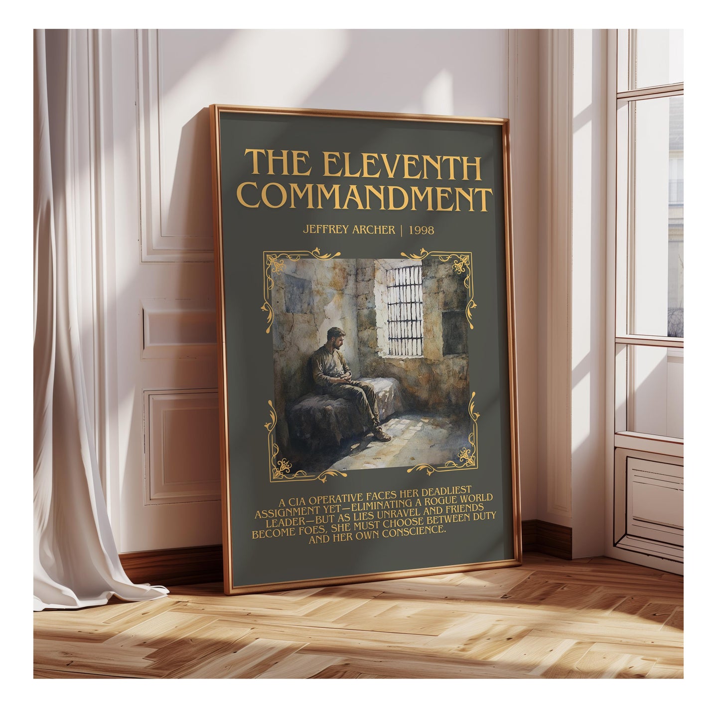 The Eleventh Commandment by Jeffrey Archer | Descriptive Book Poster | Blurby