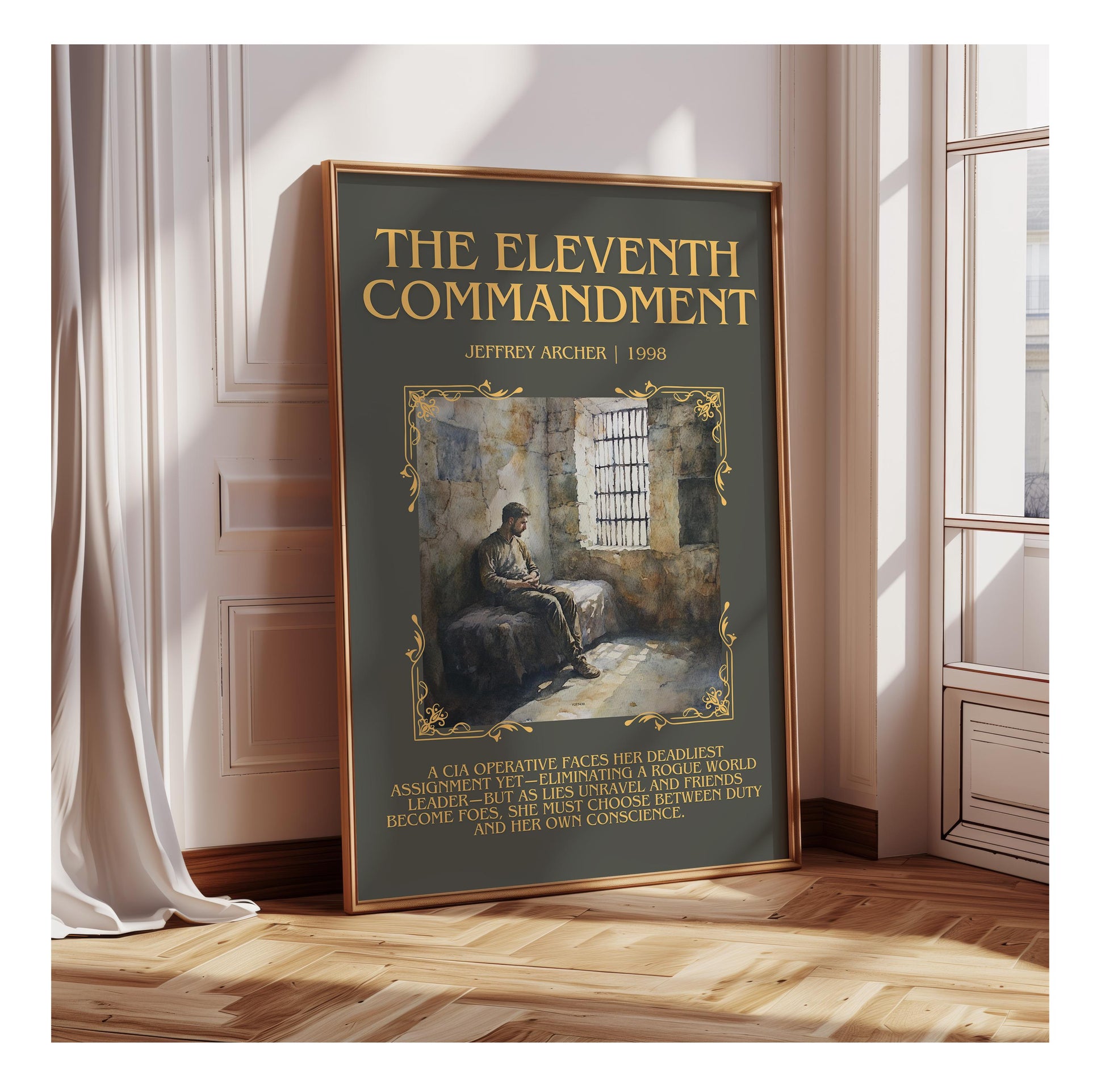 The Eleventh Commandment by Jeffrey Archer | Descriptive Book Poster | Blurby