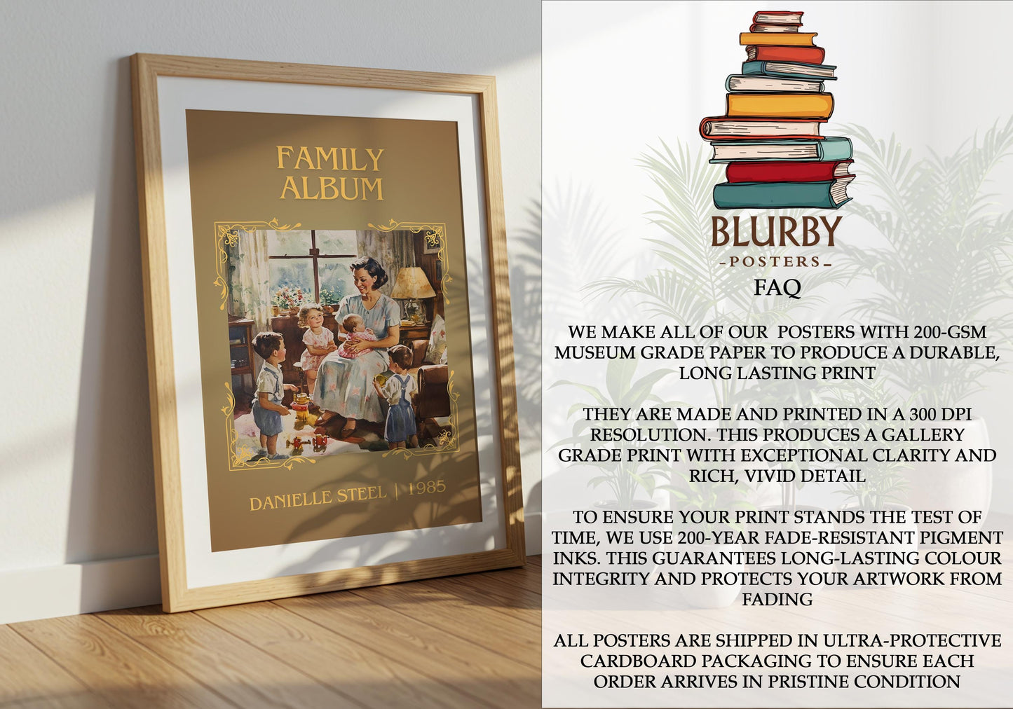 Family Album by Danielle Steel | Descriptive Book Poster | Minimalist