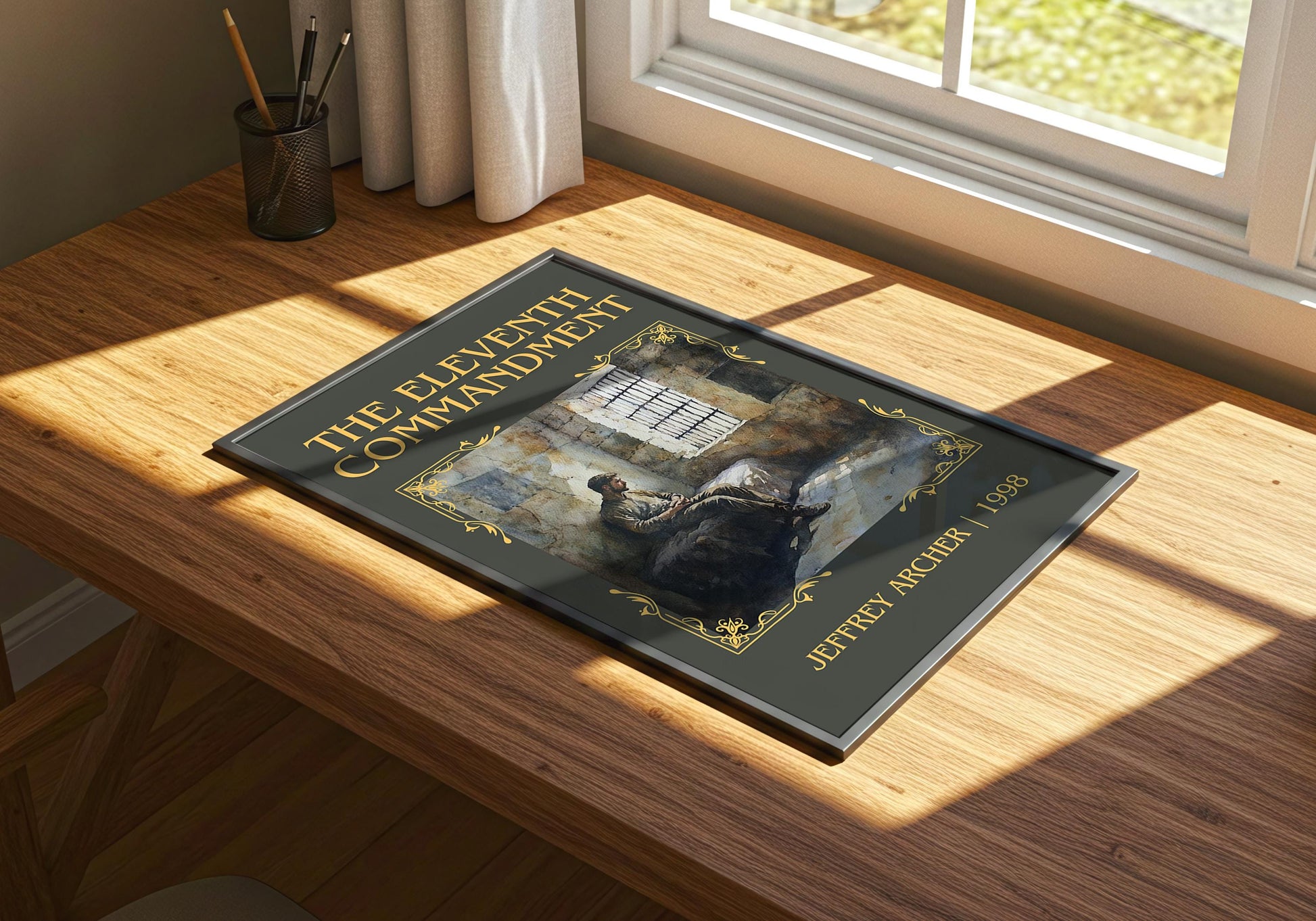 The Eleventh Commandment by Jeffrey Archer | Descriptive Book Poster | Minimalist